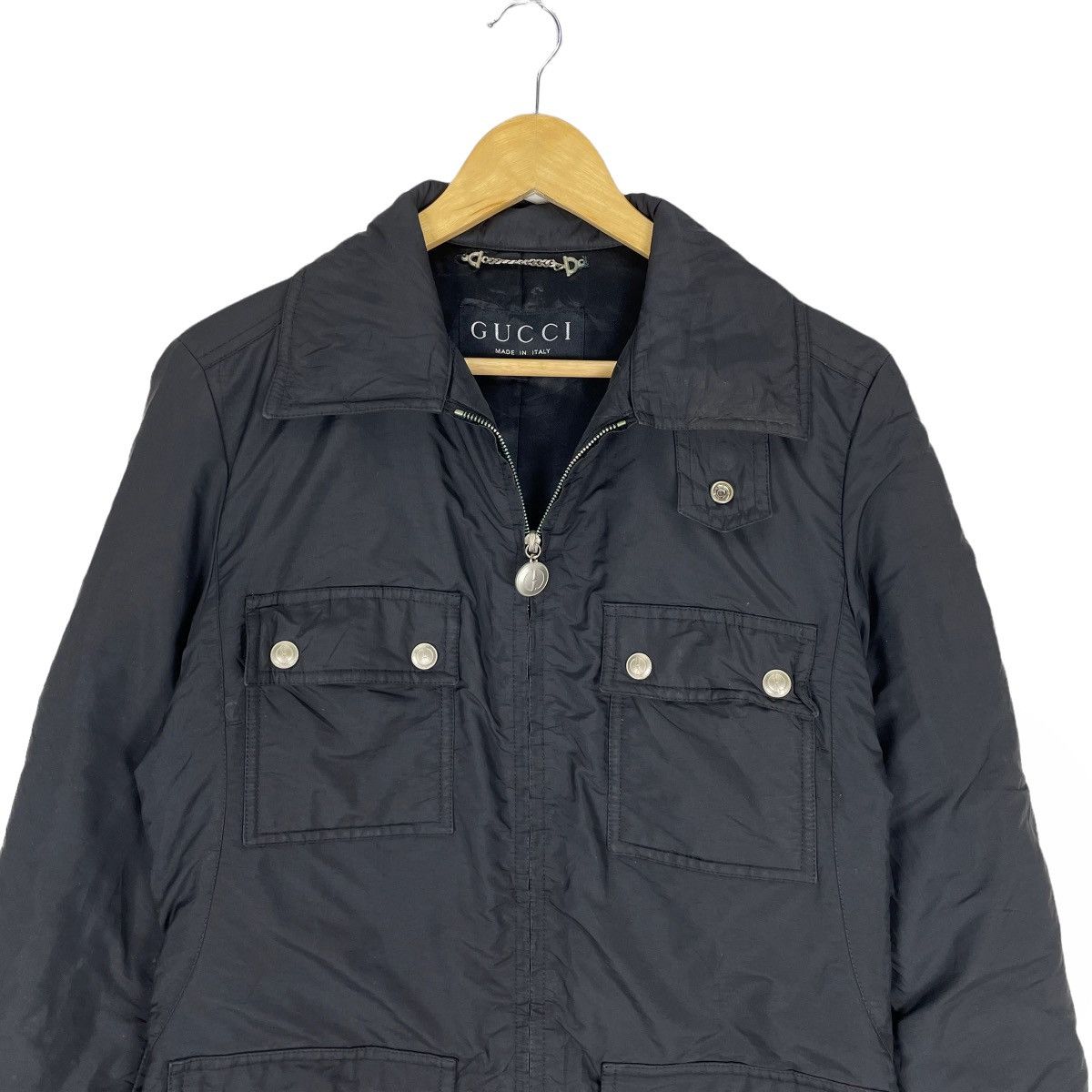 Gucci ❄️GUCCI AW95 SILVER BUTTON ZIPPER JACKET Size US S / EU 44-46 / 1 - 2 Thumbnail