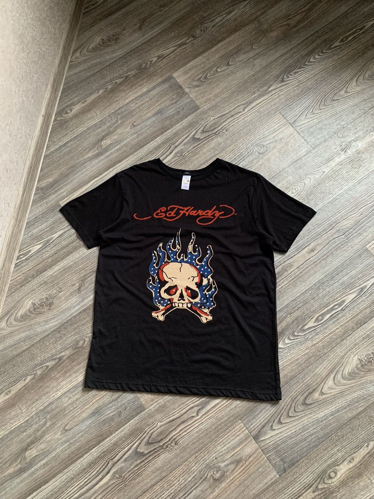 Vintage ED HARDY SCULL T-SHIRT Y2K | Grailed