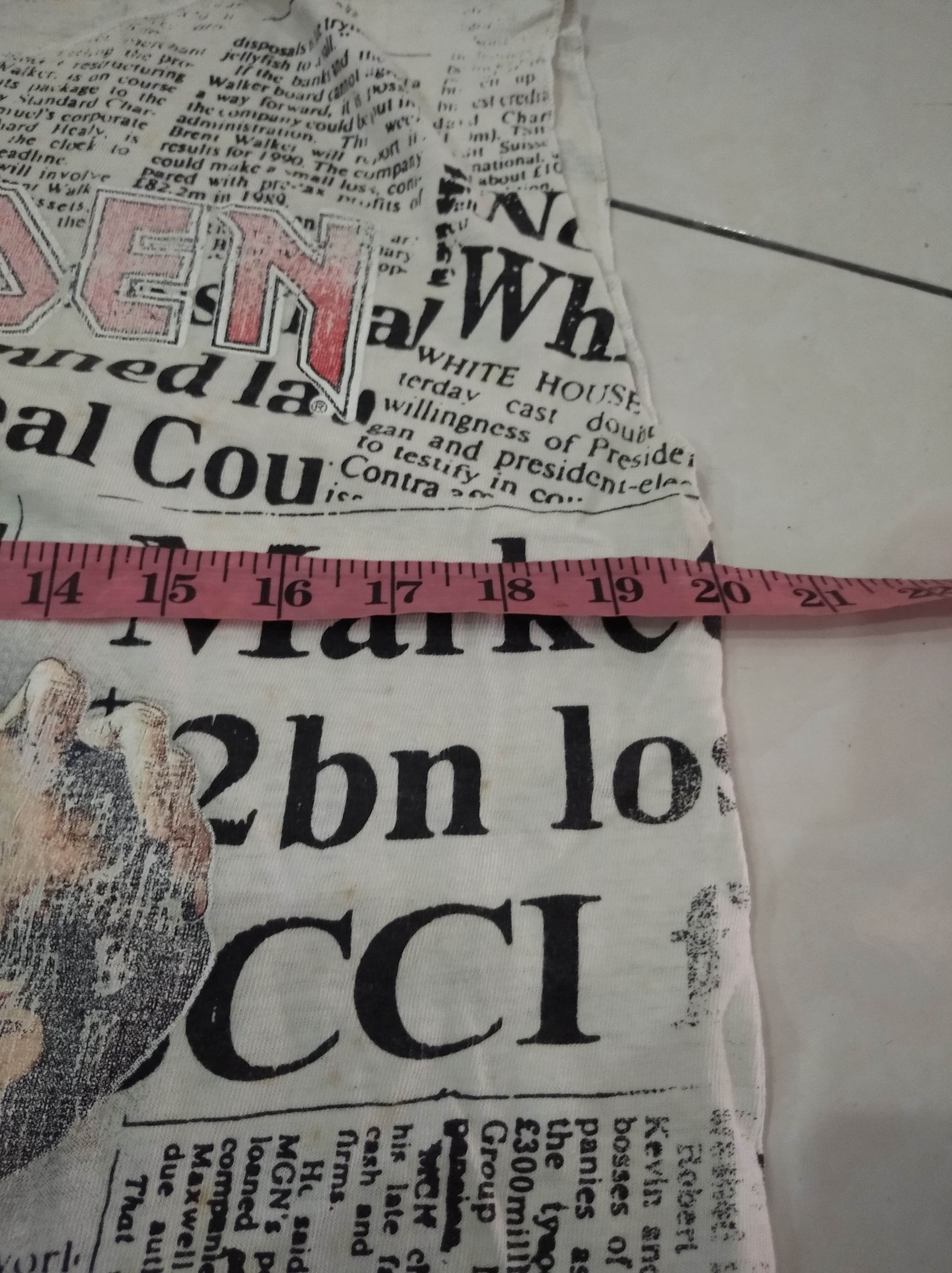 Vintage iron maiden 1992 newspaper all print T-Shirt