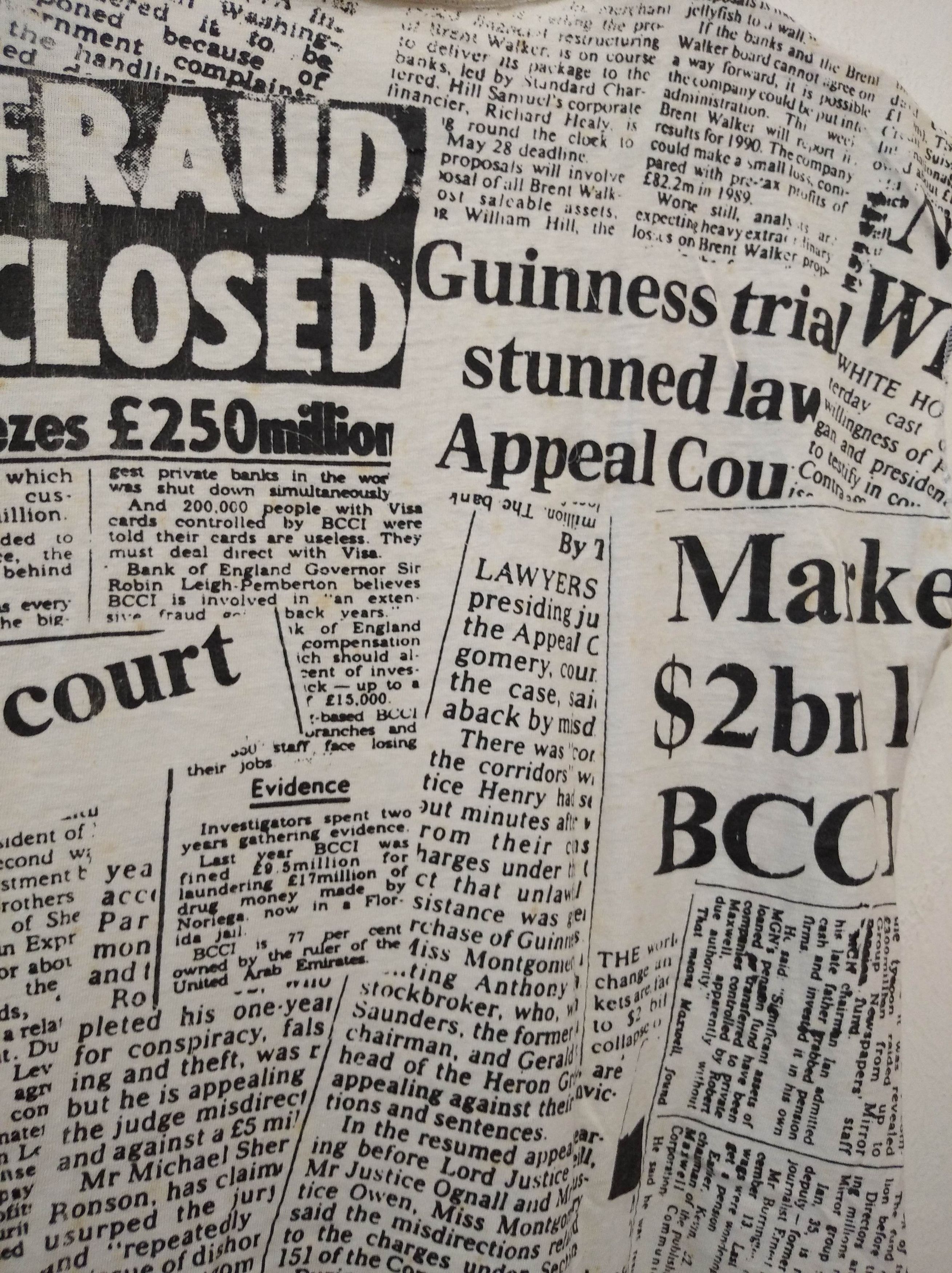 Vintage iron maiden 1992 newspaper all print T-Shirt