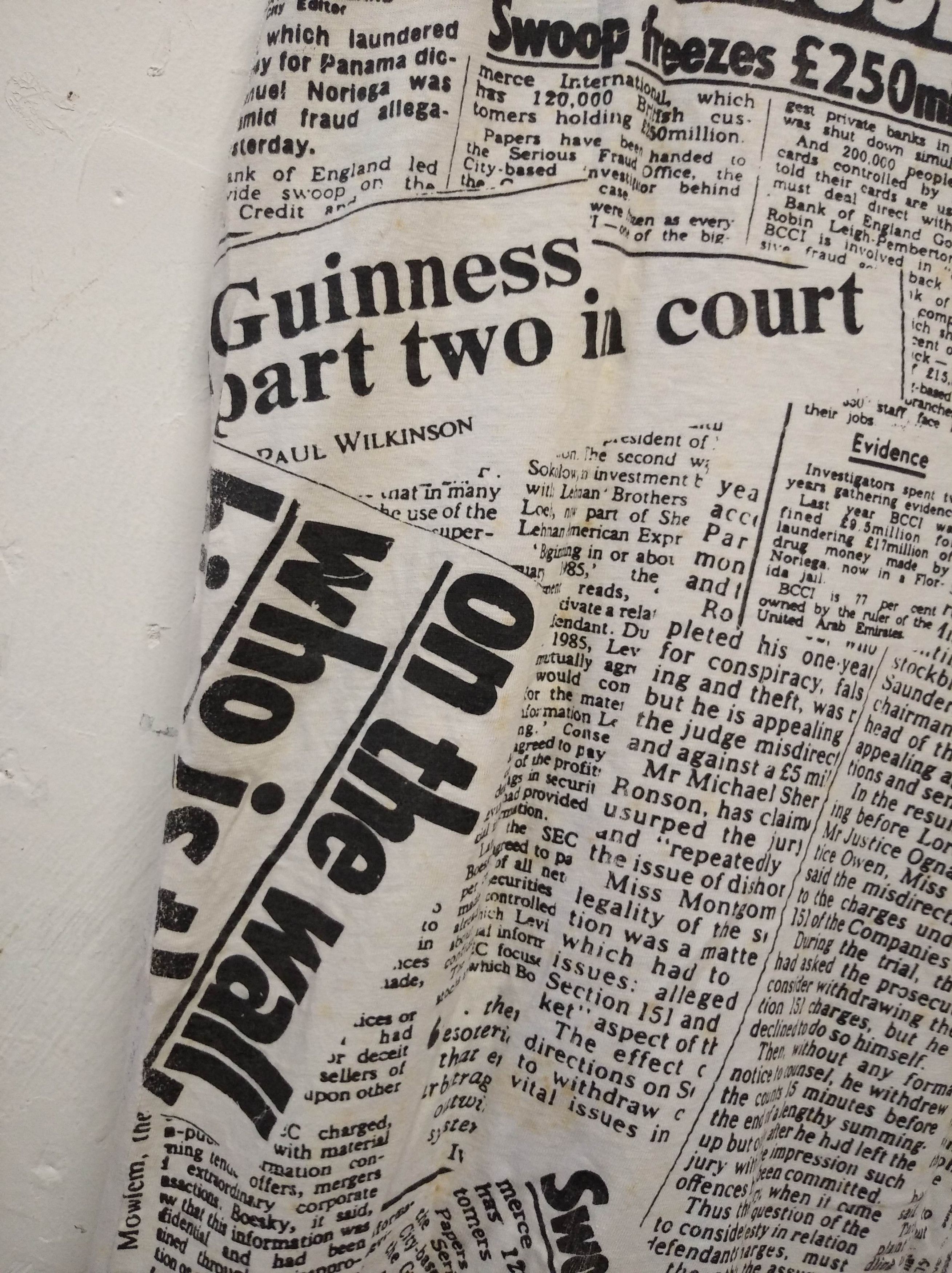 Vintage iron maiden 1992 newspaper all print T-Shirt