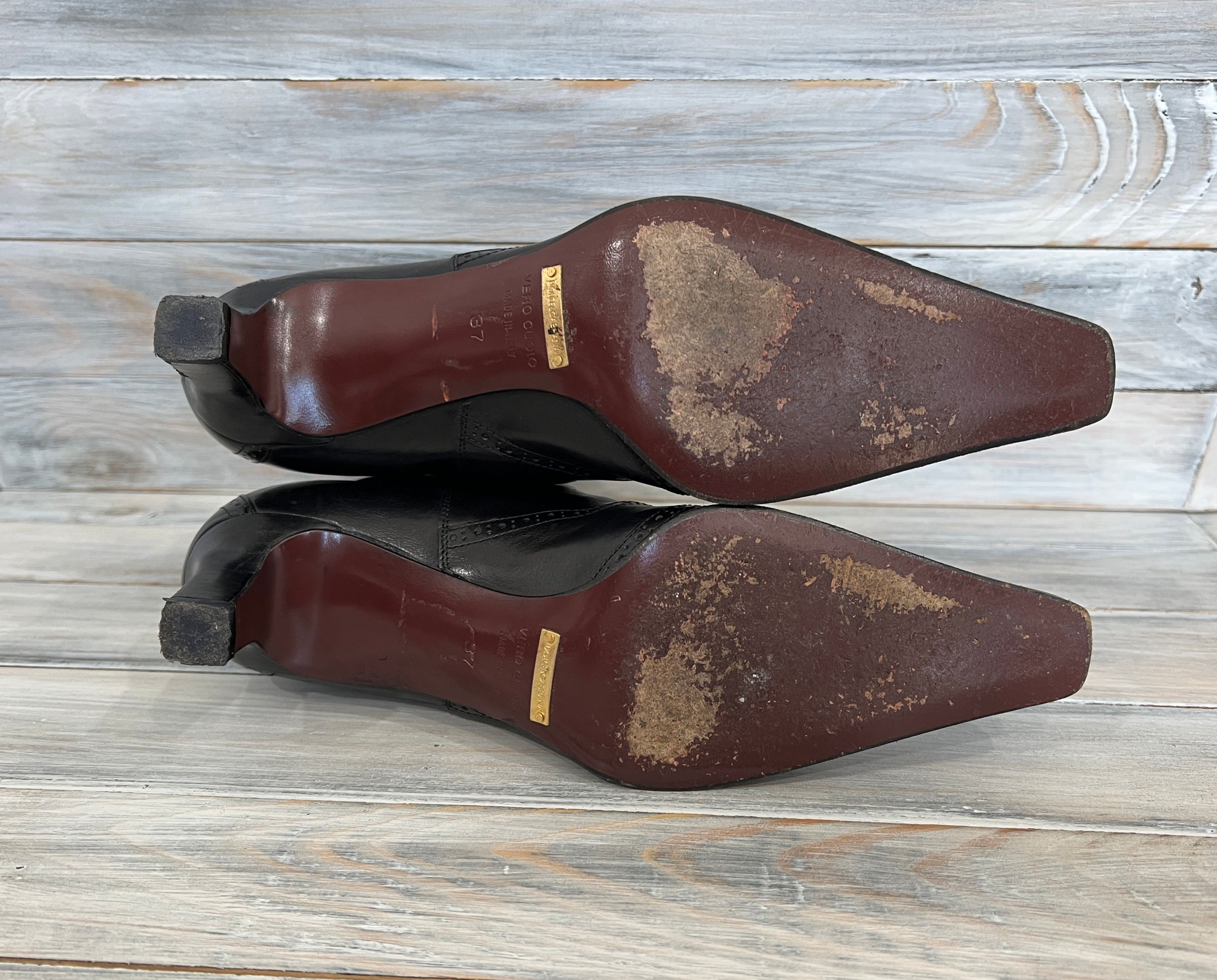 Dolce & Gabbana Dolce & Gabbana Women's Leather Shoes With A Low Heel Italy Size US 7 / IT 37 - 20 Thumbnail