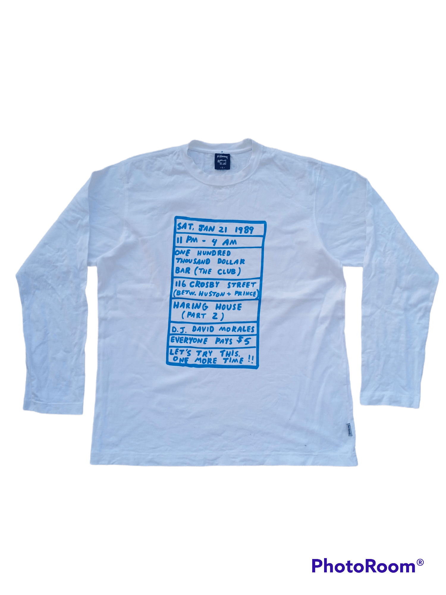 Keith Haring DJ David Morales 1989 Tee Pop Art Basquiat