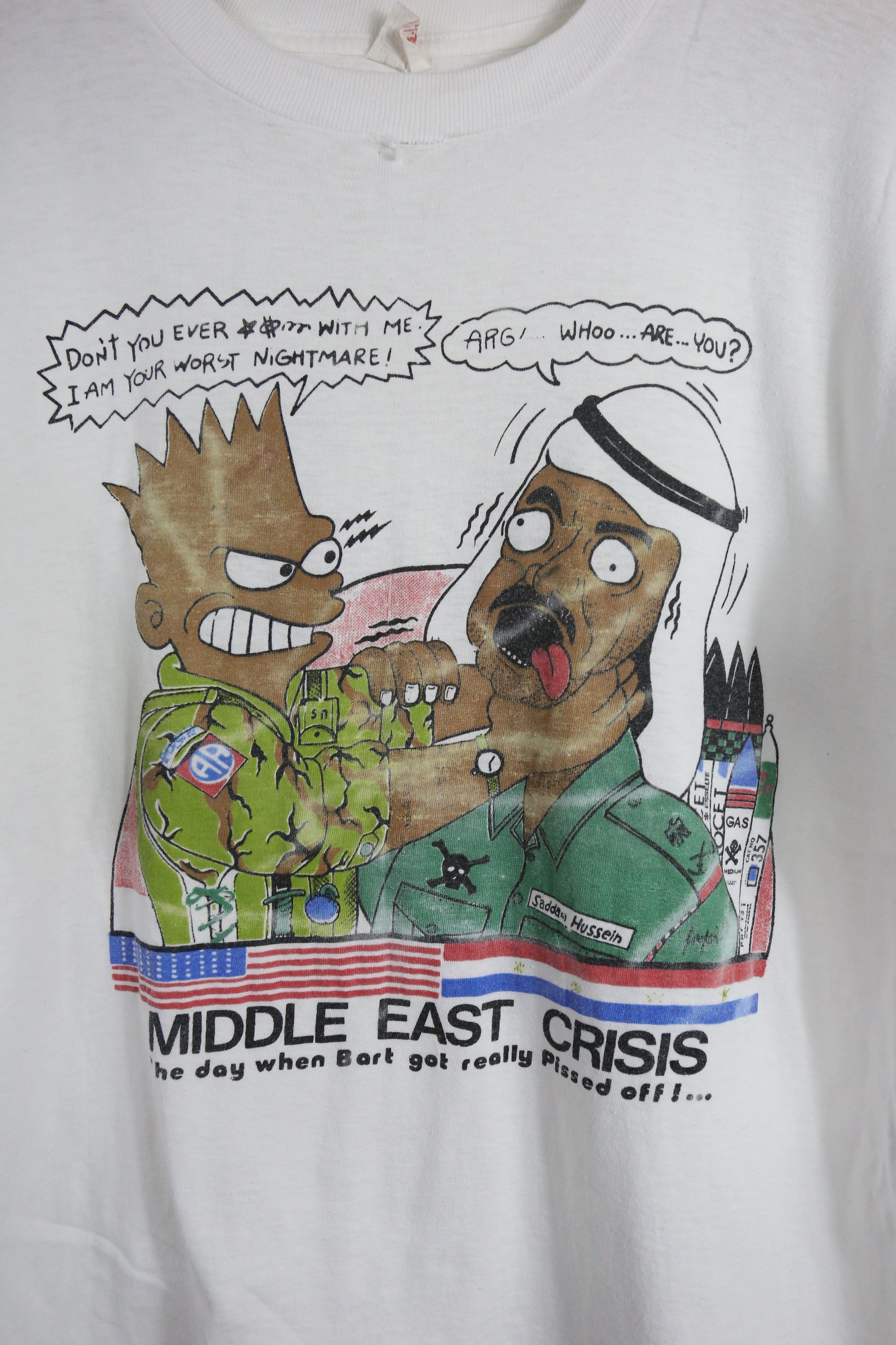 The Simpsons × Vintage GTMED029 Vintage Parody The Simpsons Middle East Crisis Size US L / EU 52-54 / 3 - 2 Thumbnail