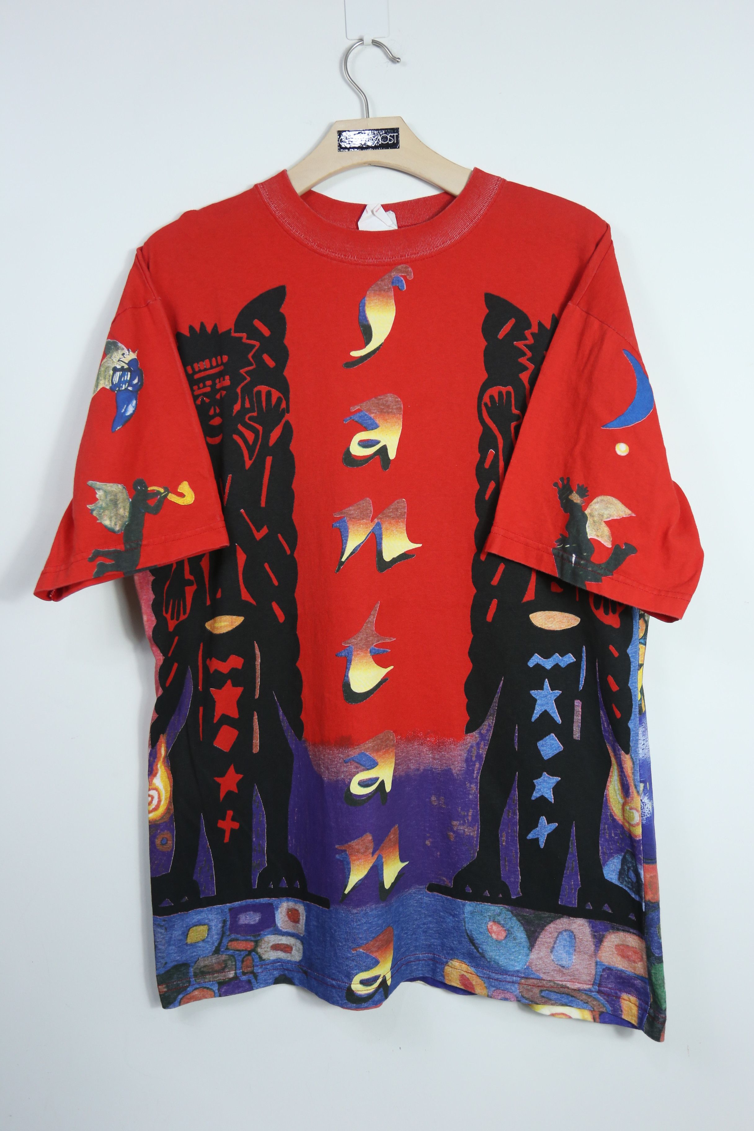Band Tees Rare Vintage 90s Carlos Santana Full Printed shirt GTMC397 Size US XL / EU 56 / 4 - 1 Thumbnail