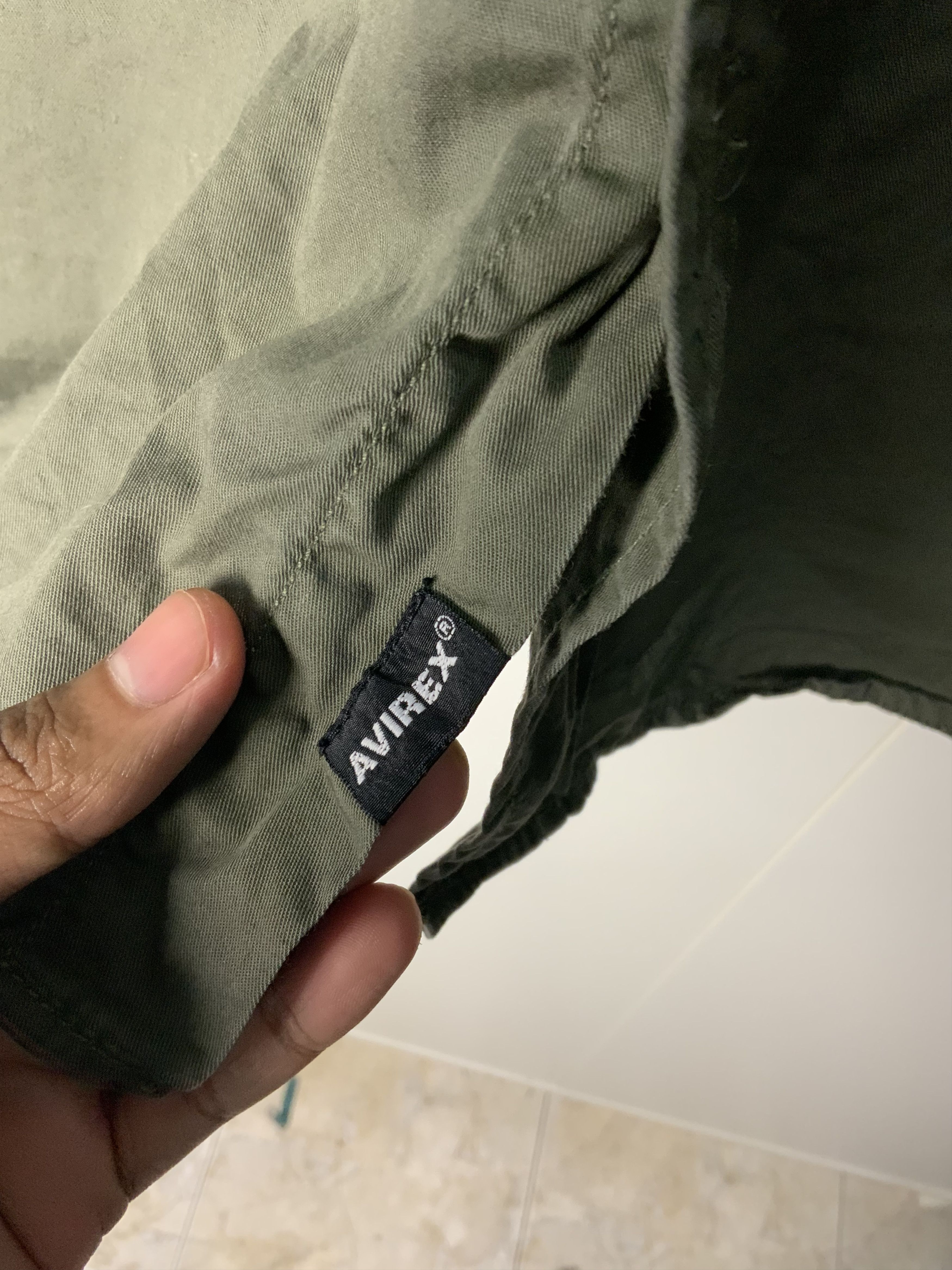 Avirex Avirex Limited Long Sleeve Olive Green Button Up Shirt Size US L / EU 52-54 / 3 - 13 Thumbnail