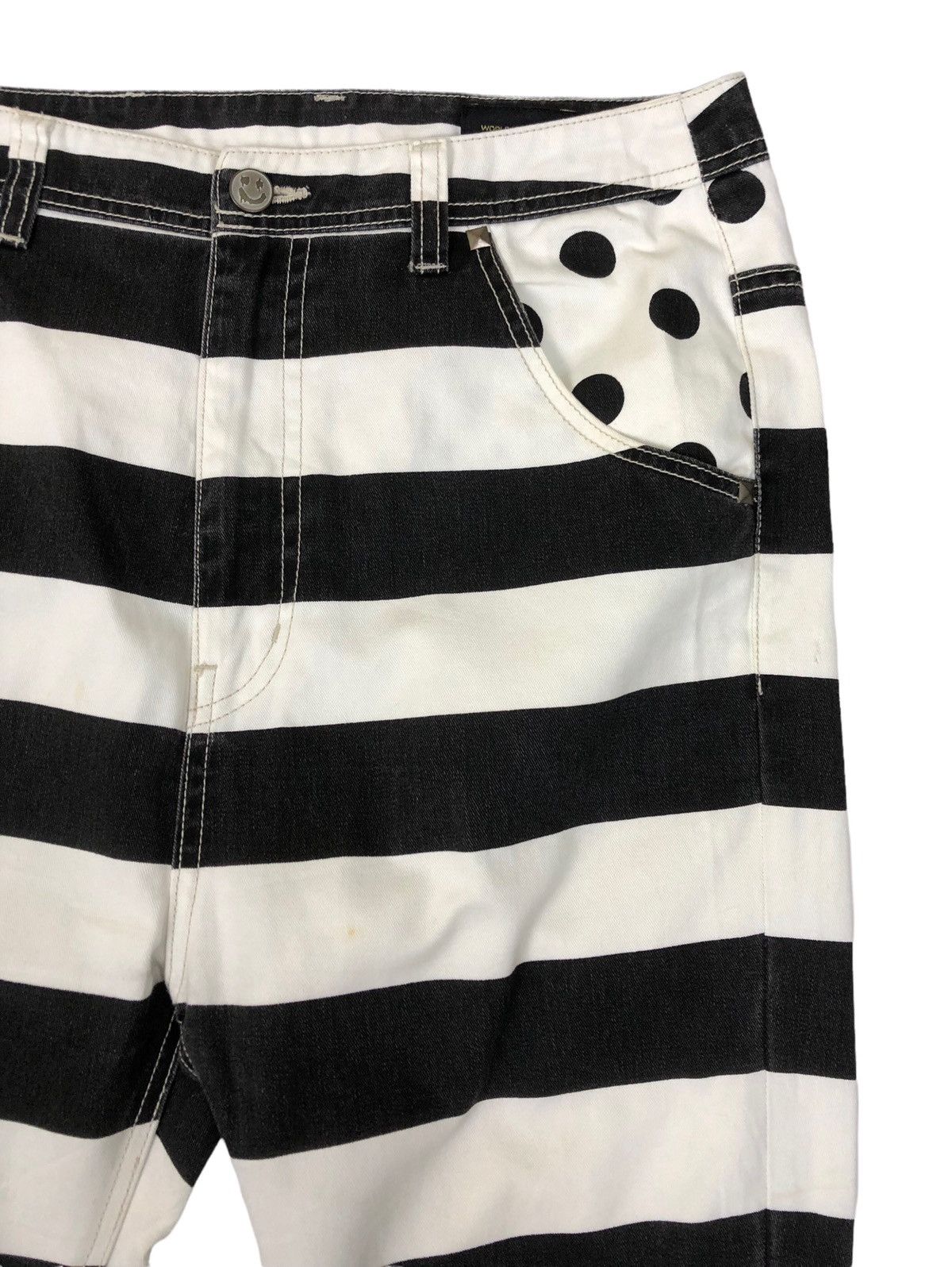 Japanese Brand World Wide Love Smile Prisoner Crop Pants Size US 31 - 6 Thumbnail