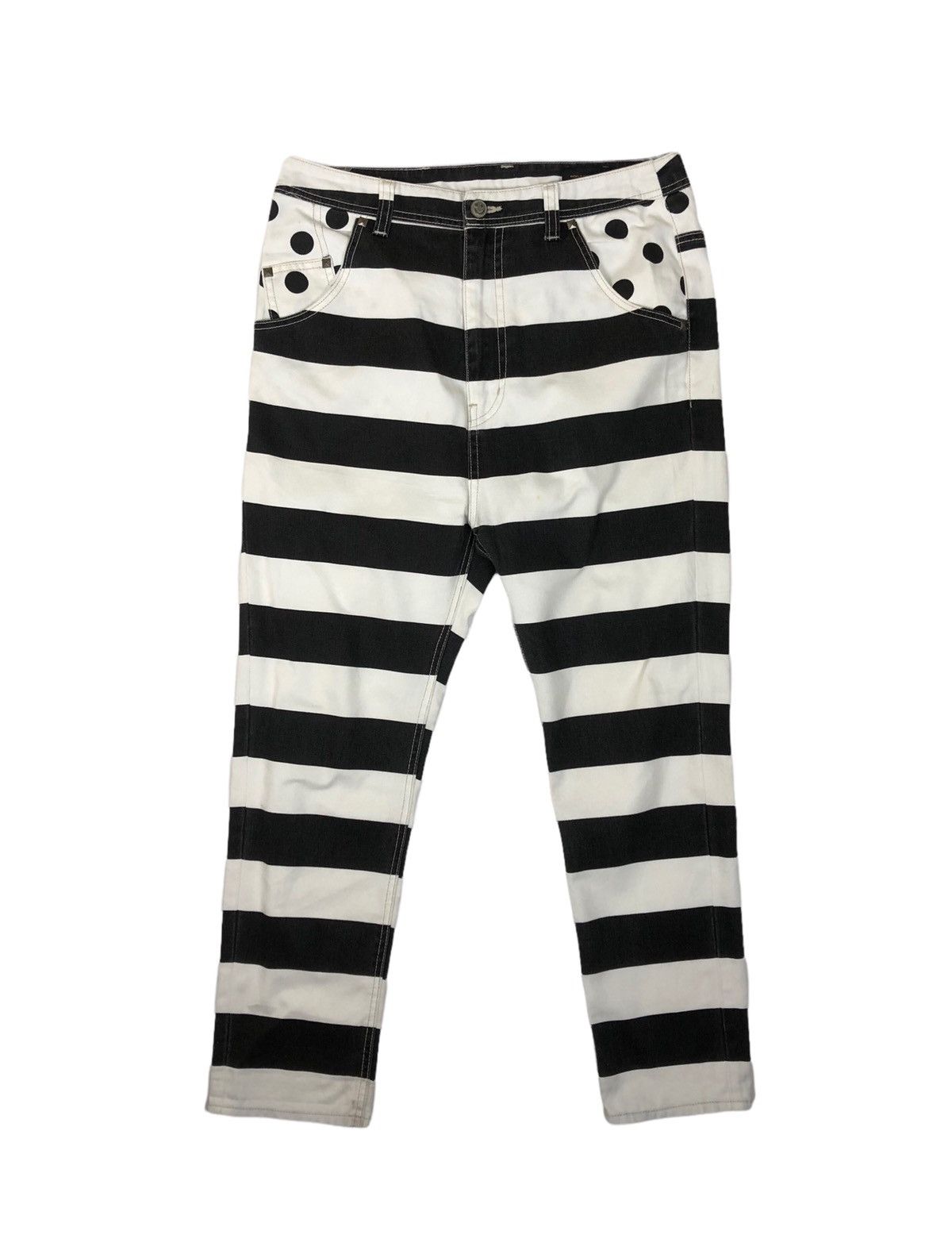 Japanese Brand World Wide Love Smile Prisoner Crop Pants Size US 31 - 2 Thumbnail