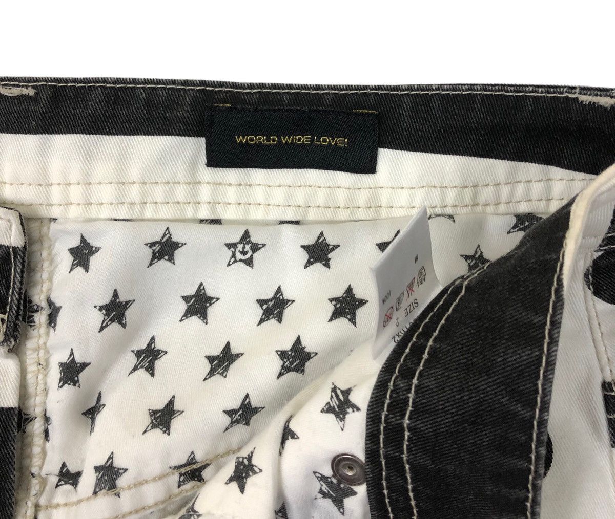 Japanese Brand World Wide Love Smile Prisoner Crop Pants Size US 31 - 10 Thumbnail