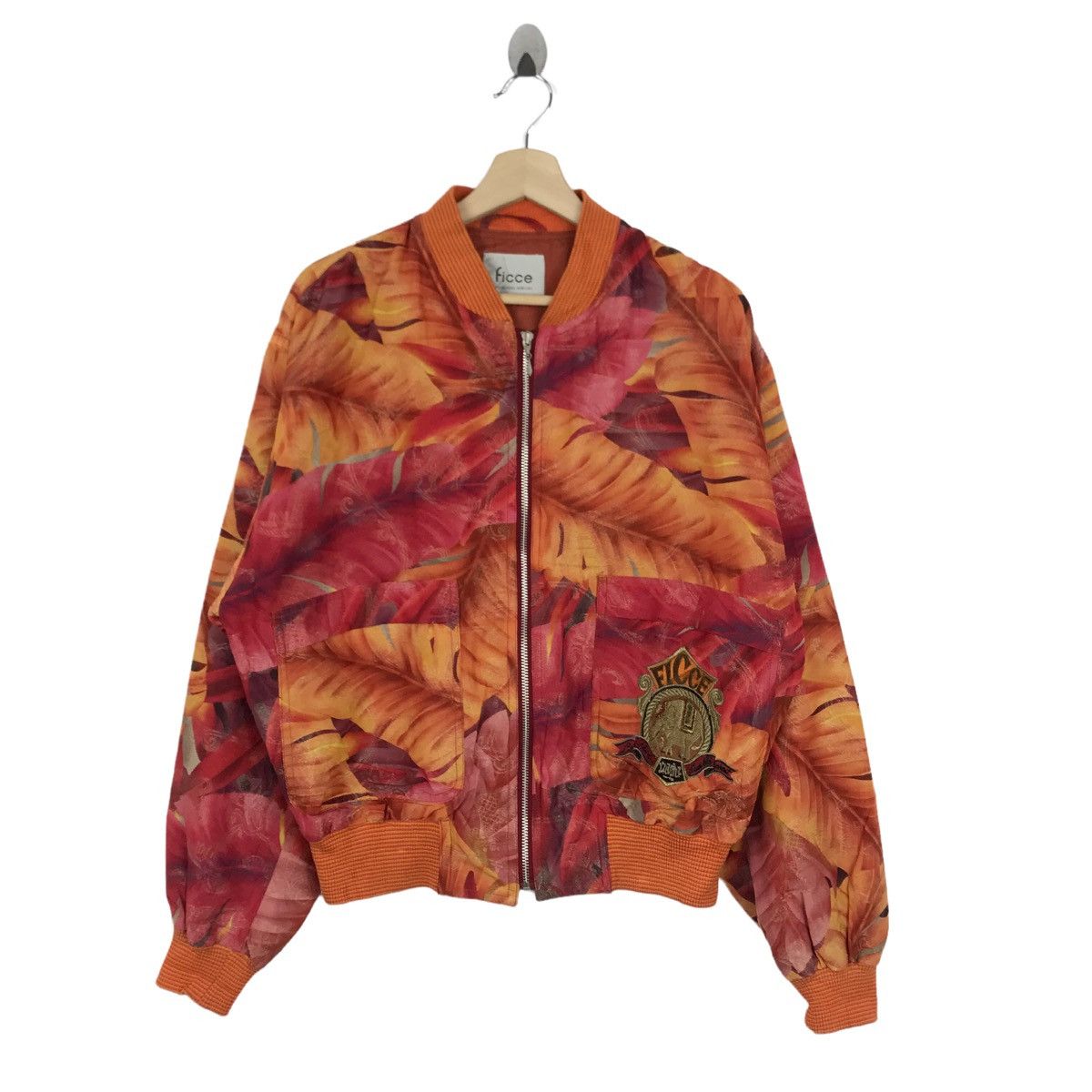 Vintage FICCE Yoshiyuki Konishi Bomber Jacket Feather Design