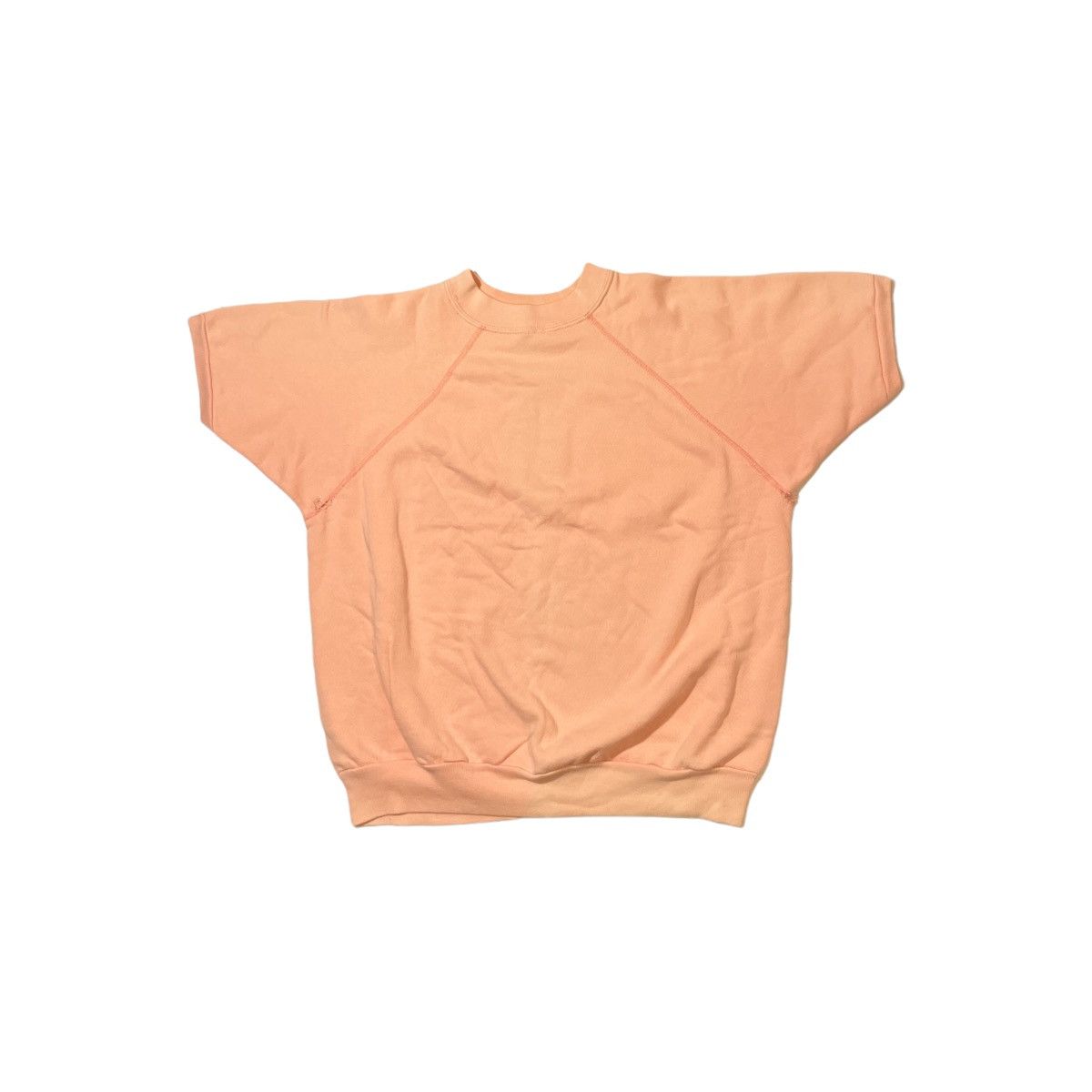Vintage 60s/70s Light Pink Sweatshirt Short Sleeves Size US M / EU 48-50 / 2 - 1 Thumbnail