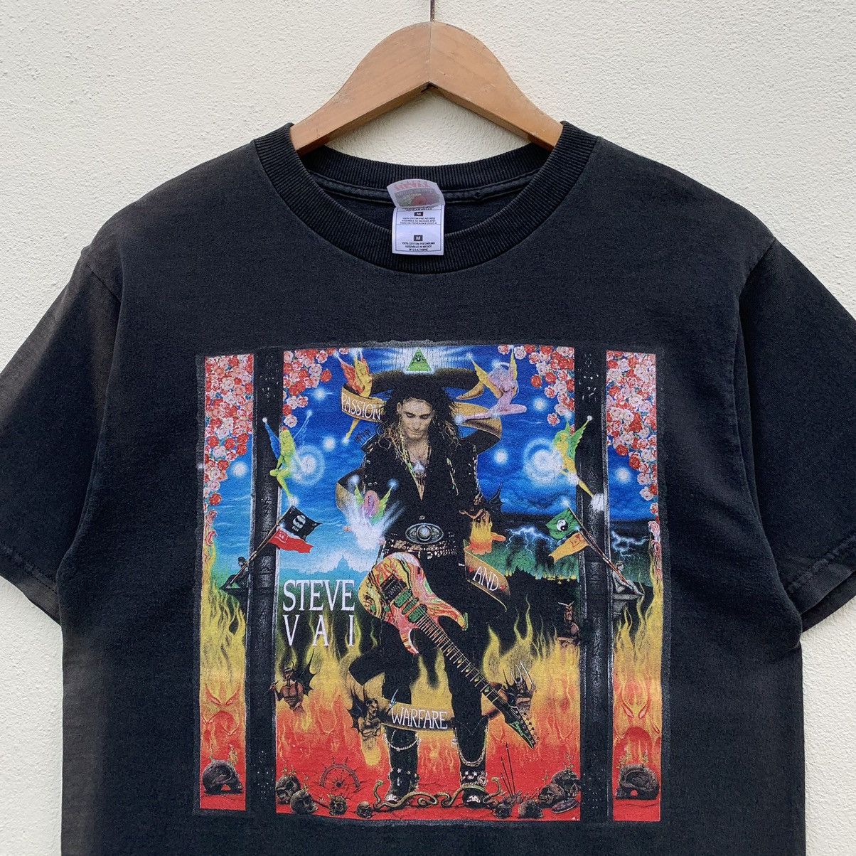 Band Tees × Vintage Vintage STEVE VAI LEGENDARY GUITARIST BAND T-shirt Size US M / EU 48-50 / 2 - 2 Thumbnail
