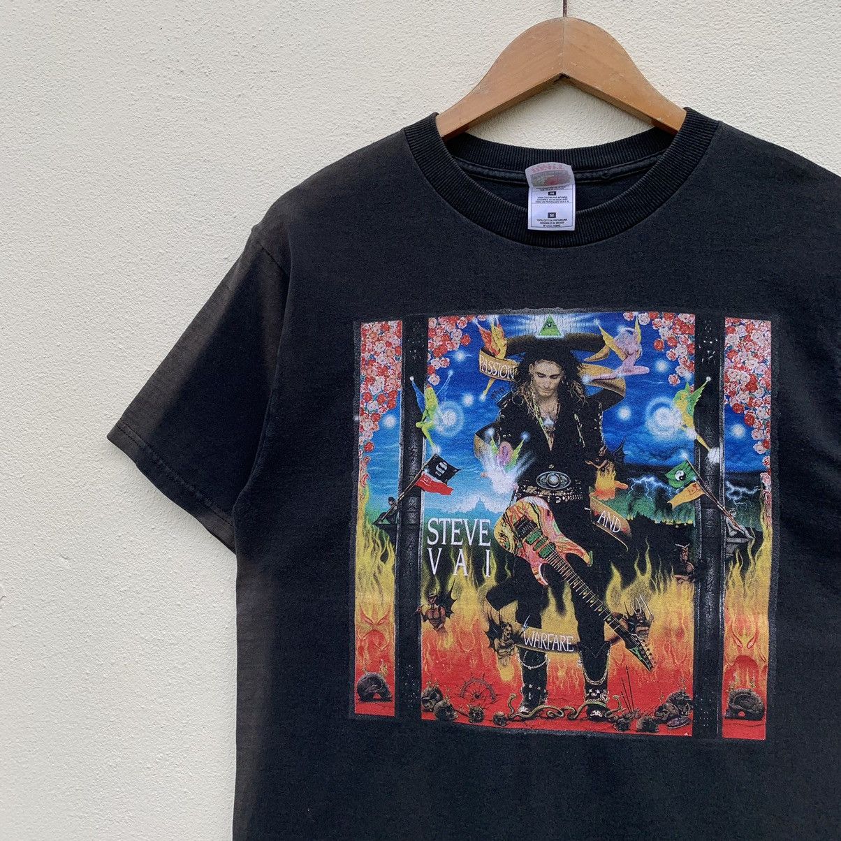 Band Tees × Vintage Vintage STEVE VAI LEGENDARY GUITARIST BAND T-shirt Size US M / EU 48-50 / 2 - 4 Thumbnail