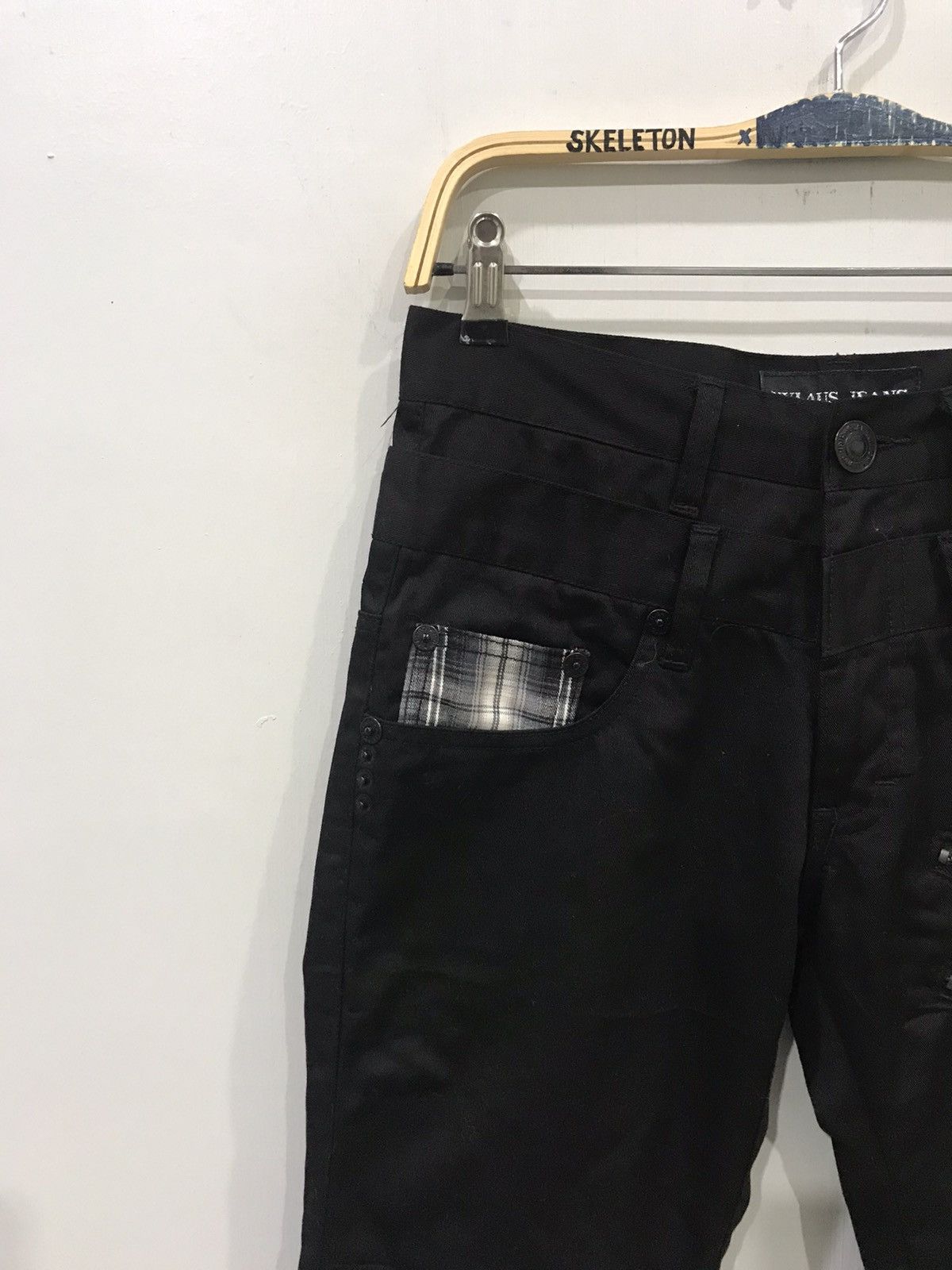 Japanese Brand NYLAUS JEANS Double Waist Seditionaris Zipper Skinny Pant Size US 28 / EU 44 - 3 Thumbnail