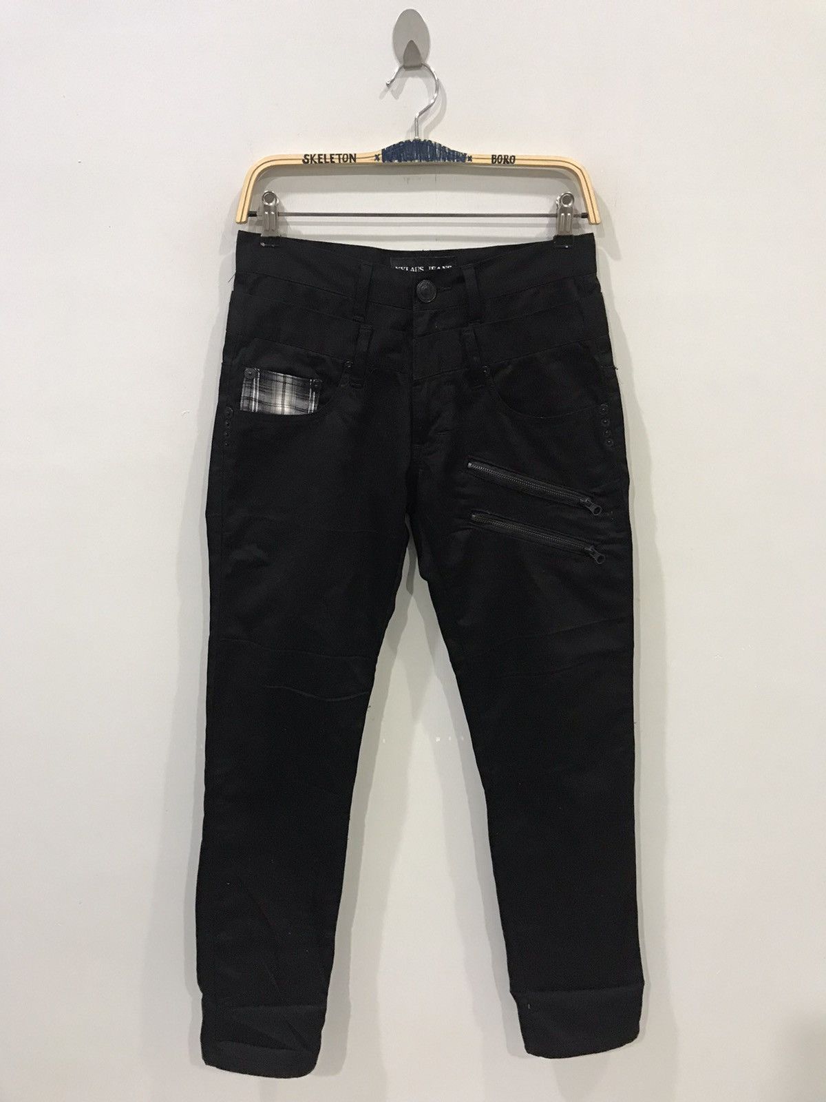 Japanese Brand NYLAUS JEANS Double Waist Seditionaris Zipper Skinny Pant Size US 28 / EU 44 - 1 Thumbnail