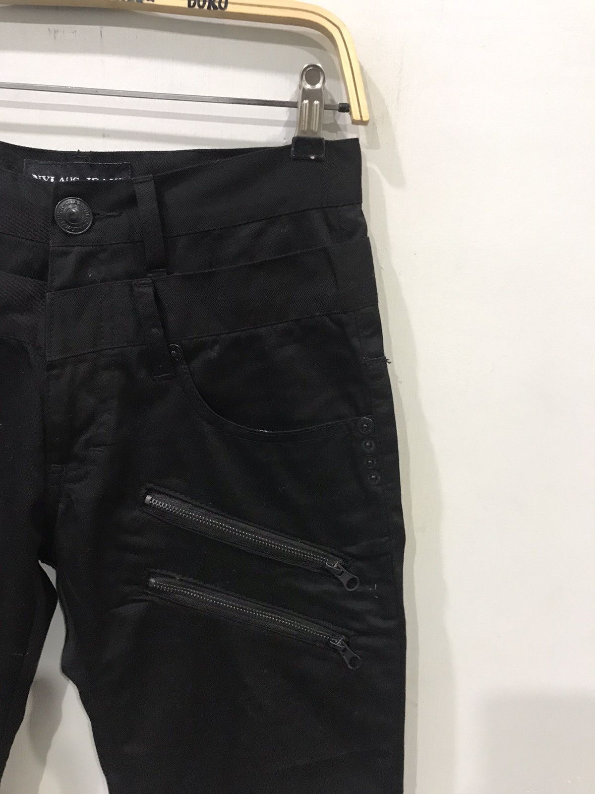 Japanese Brand NYLAUS JEANS Double Waist Seditionaris Zipper Skinny Pant Size US 28 / EU 44 - 2 Thumbnail