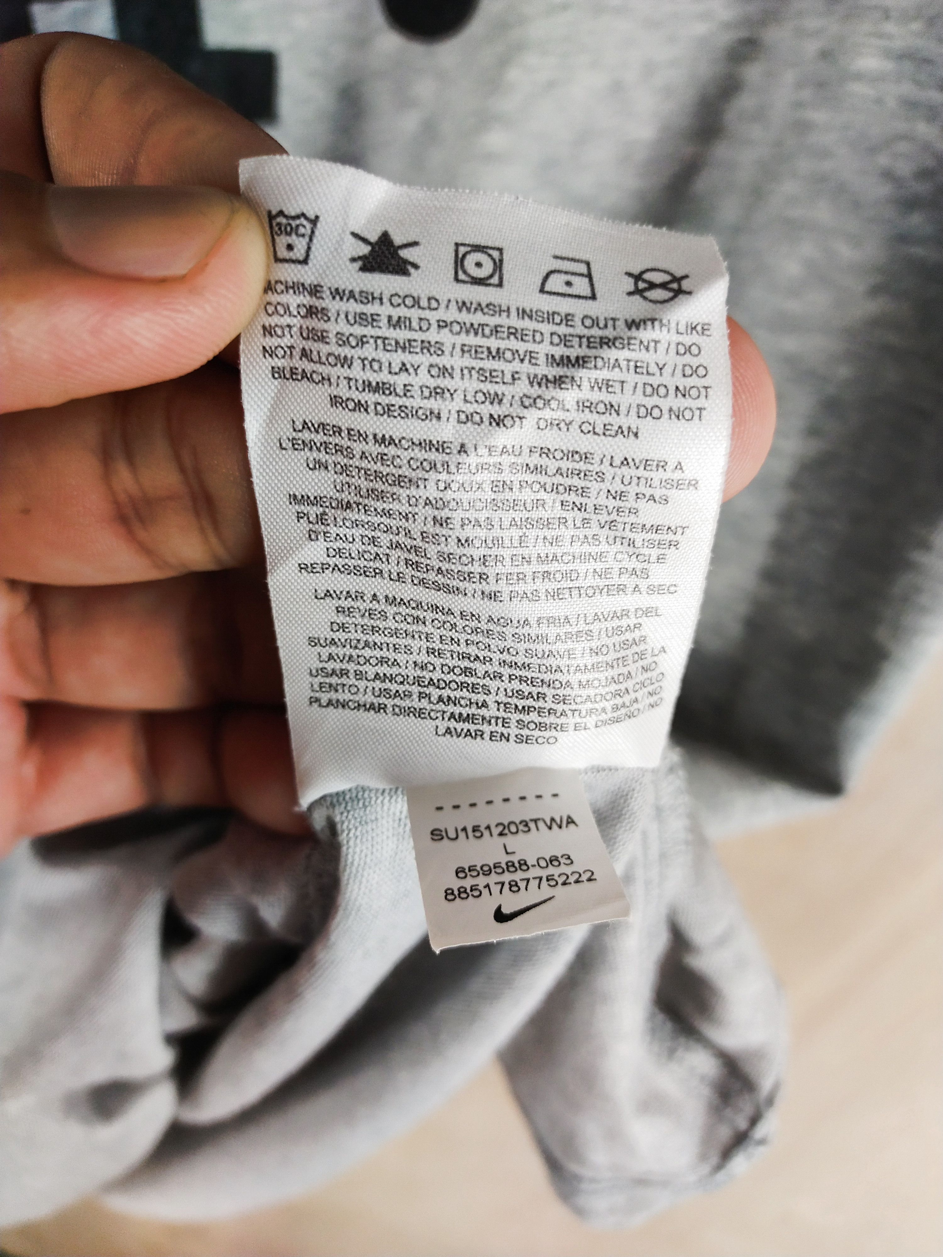 Nike DL Nike gray Tshirt #2542 Size US L / EU 52-54 / 3 - 14 Thumbnail