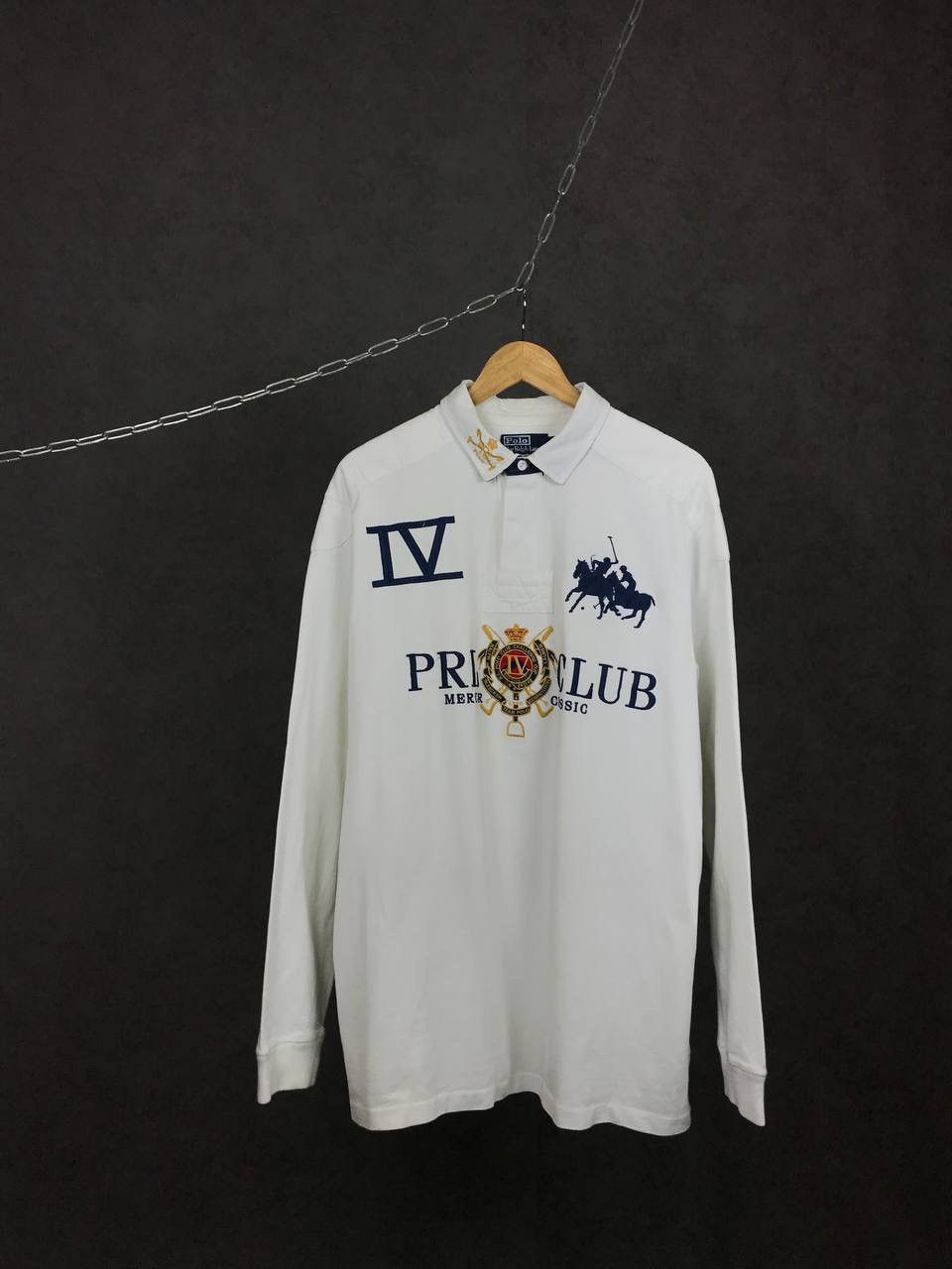Vintage Polo Ralph Lauren vintage luxury overprinted polo sweatshirt Size US XXL / EU 58 / 5 - 1 Thumbnail