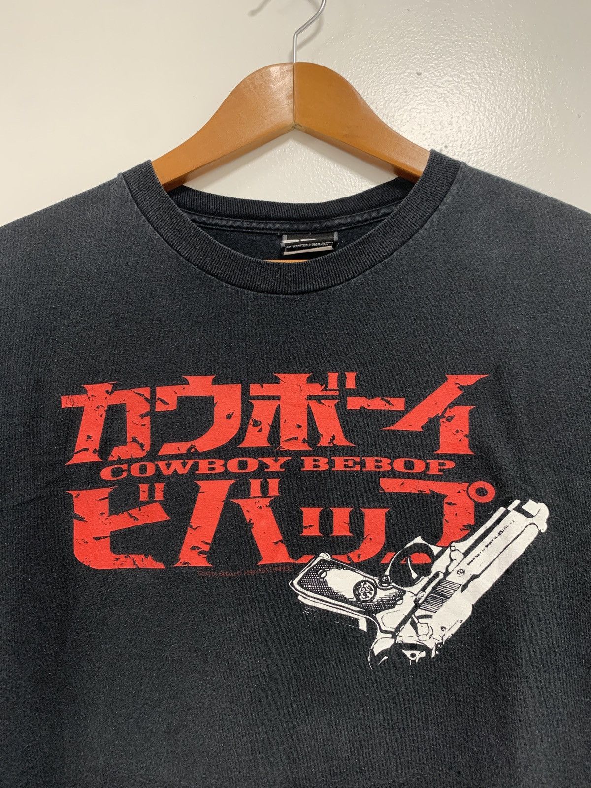 image of Anima x Odm Vintage Cowboy Bebop Handgun T Shirt 2005 Y2K in Black/White/Red, Men's (Size XL)