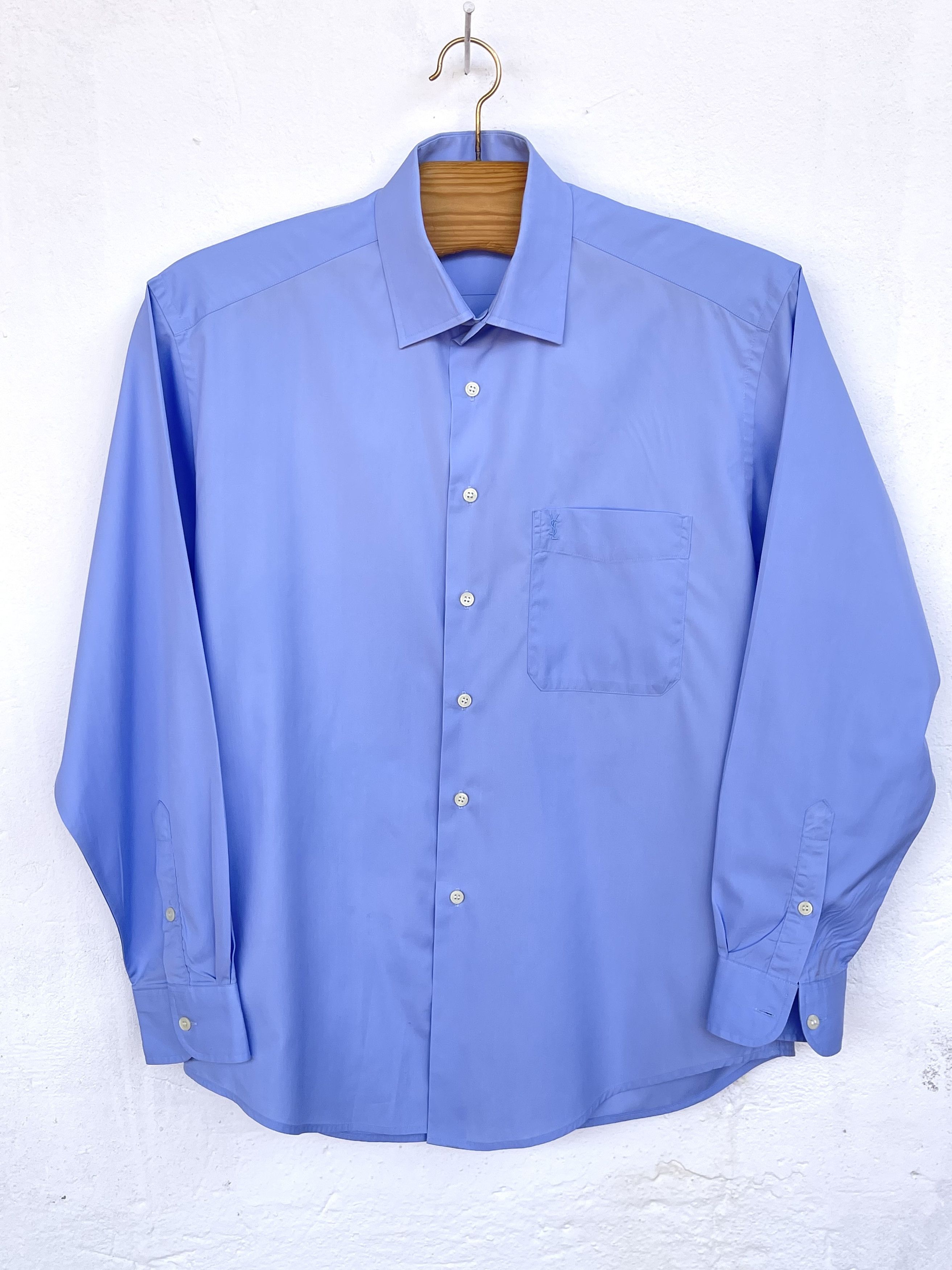 Yves Saint Laurent 🔥 Ysl vintage saint Laurent shirt blue size L Size US L / EU 52-54 / 3 - 1 Thumbnail