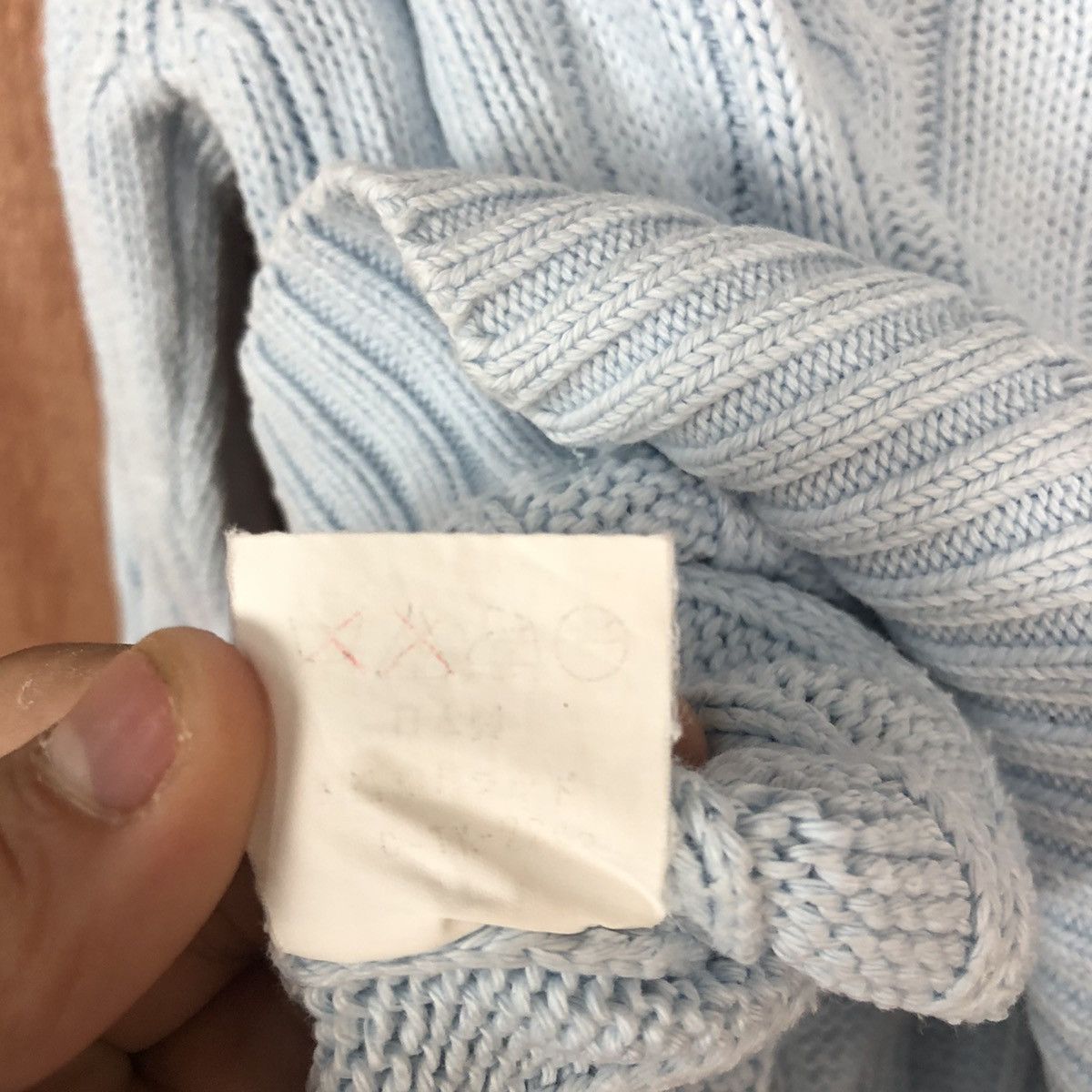 Aran Isles Knitwear Way Out Soft Blue made in japan cable Knitwear #H395 Size US M / EU 48-50 / 2 - 11 Thumbnail