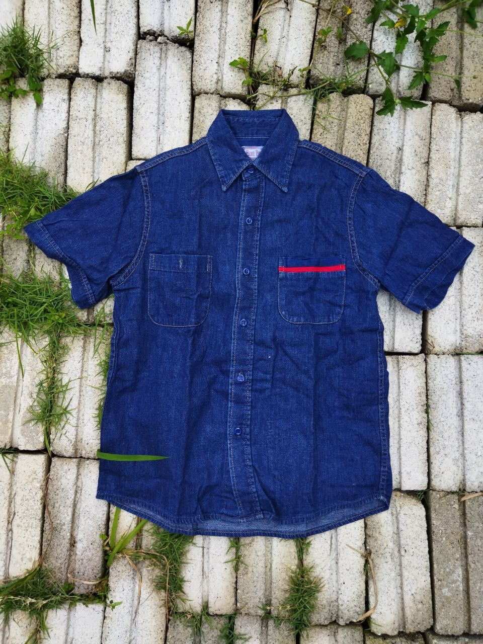 Image of blue Blue Japan Denim Shirt in Blue Denim, Men's (Size XS)