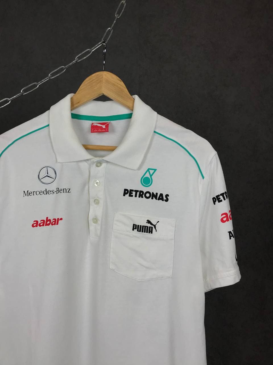 Mercedes-Benz Mercedes Benz Petronas overprinted racing moto polo tee Size US L / EU 52-54 / 3 - 2 Thumbnail
