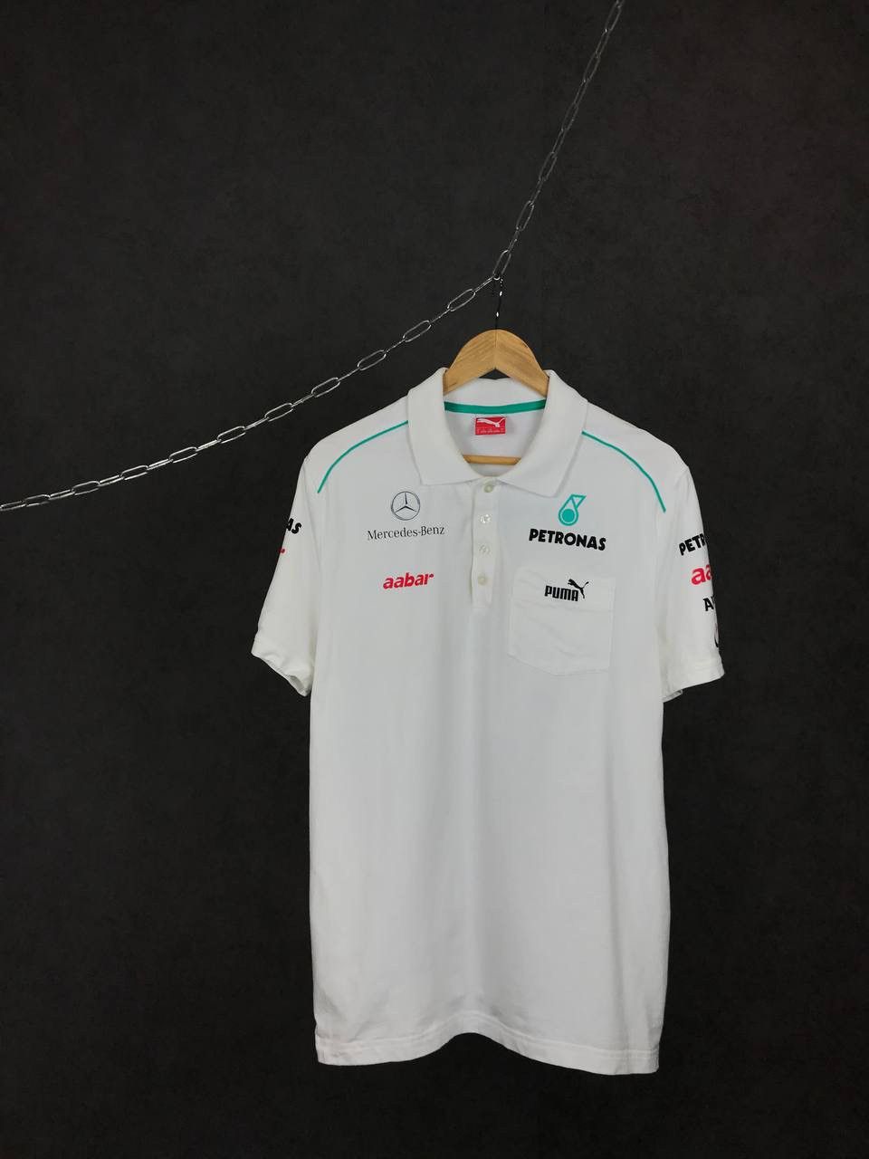 Mercedes-Benz Mercedes Benz Petronas overprinted racing moto polo tee Size US L / EU 52-54 / 3 - 1 Thumbnail