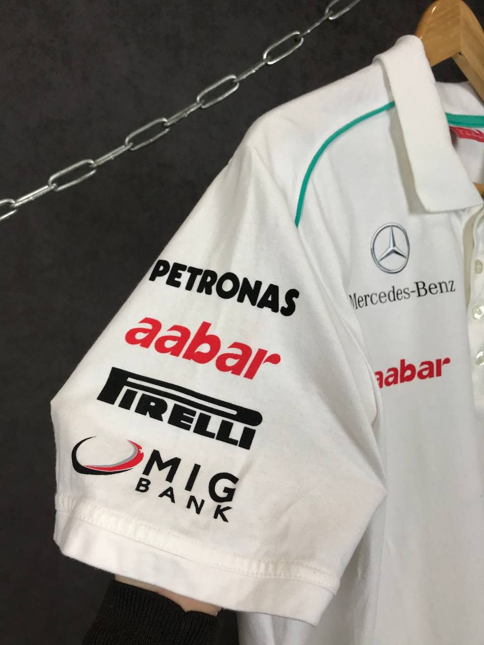 Mercedes-Benz Mercedes Benz Petronas overprinted racing moto polo tee Size US L / EU 52-54 / 3 - 3 Thumbnail