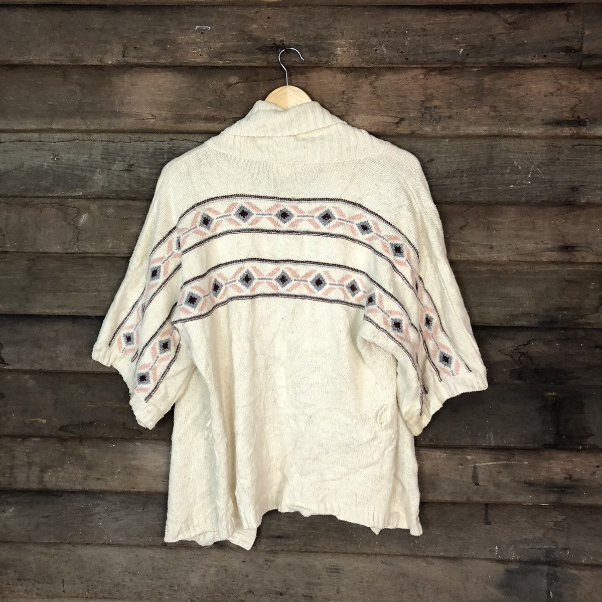 Homespun Knitwear Boutique Forever 21 White art cardigan Knitwear #H434 Size US L / EU 52-54 / 3 - 8 Thumbnail