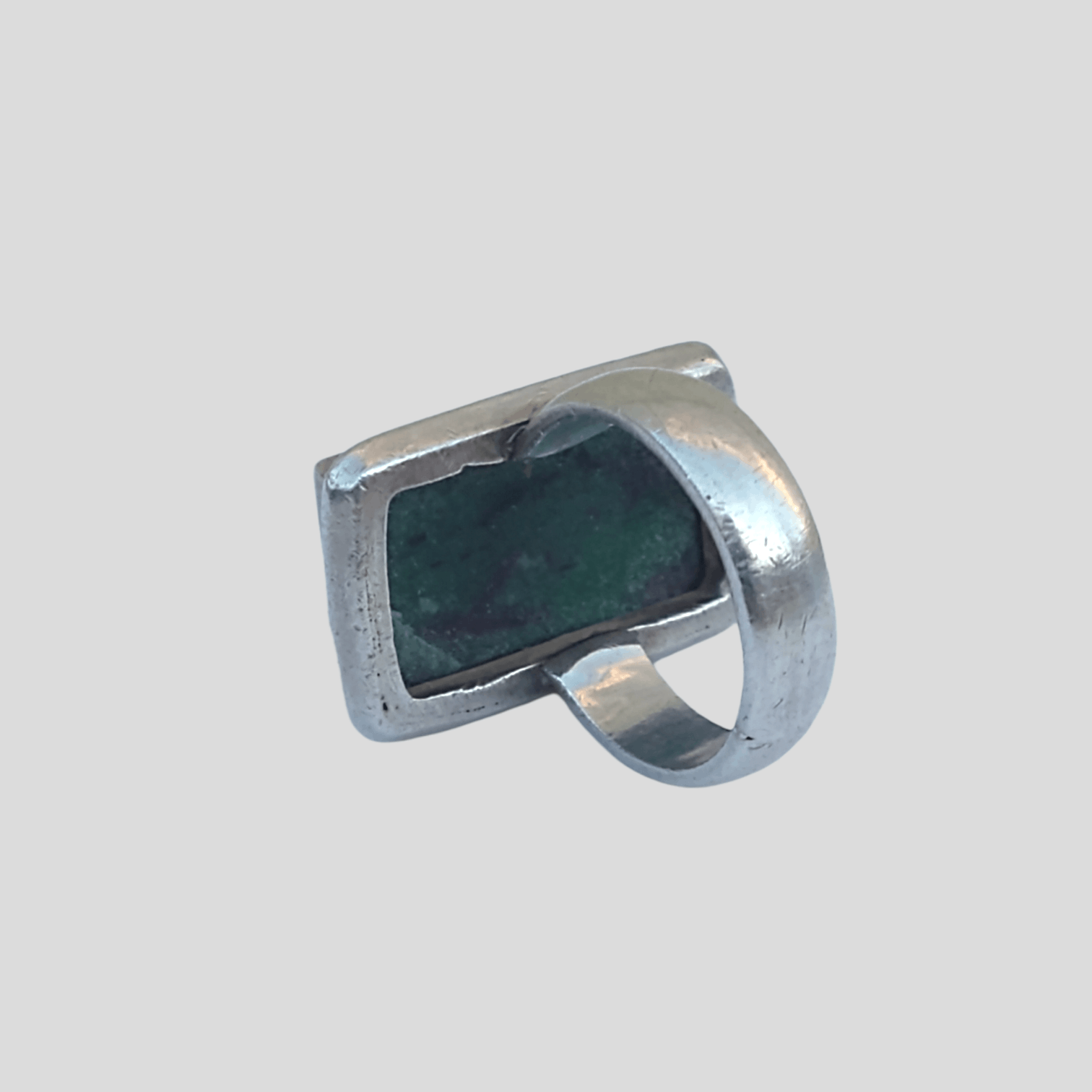 Jewelry Vintage Sterling Silver Ring Size 7.5 Ruby Zoisite Modern Size ONE SIZE - 6 Thumbnail