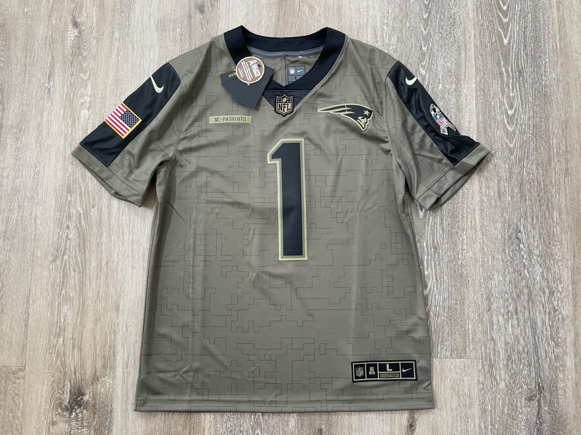 Nike Nike NFL Cam Newton NE Patriots Salute to Service Jersey L Grailed