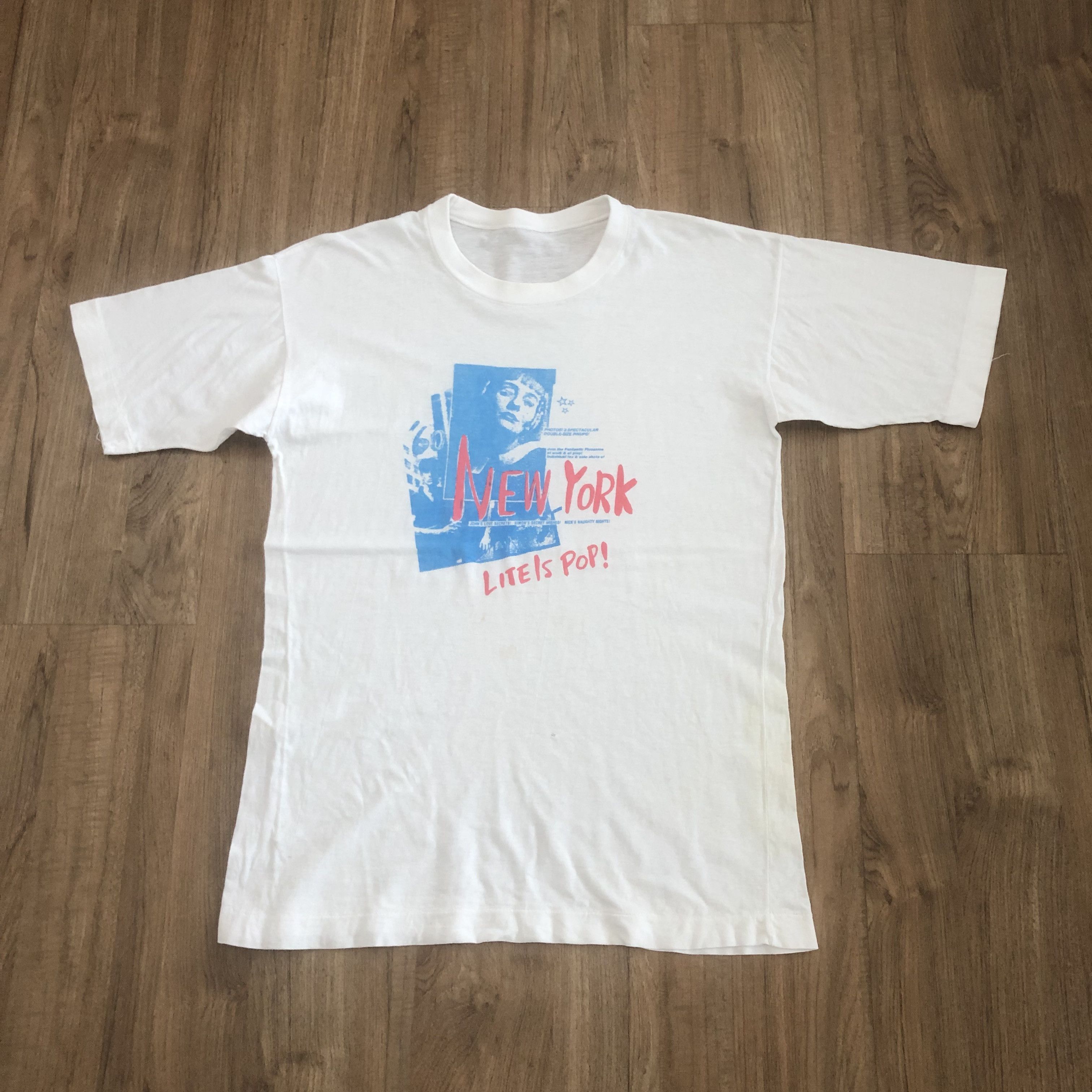 Band Tees × Vintage Vintage 80's New York Lite Is Pop Shirt Punk Rock Clash Size US M / EU 48-50 / 2 - 1 Thumbnail