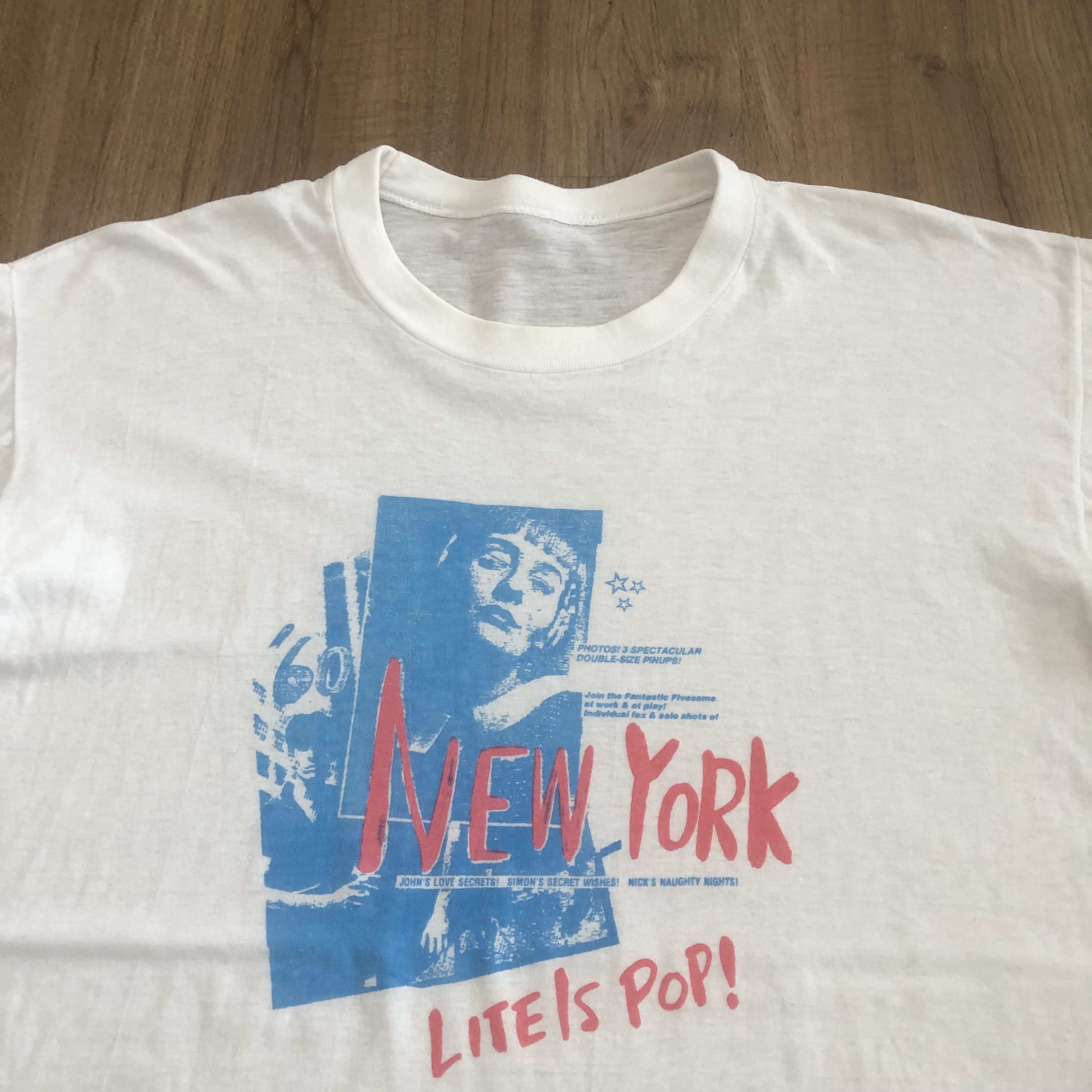Band Tees × Vintage Vintage 80's New York Lite Is Pop Shirt Punk Rock Clash Size US M / EU 48-50 / 2 - 2 Thumbnail
