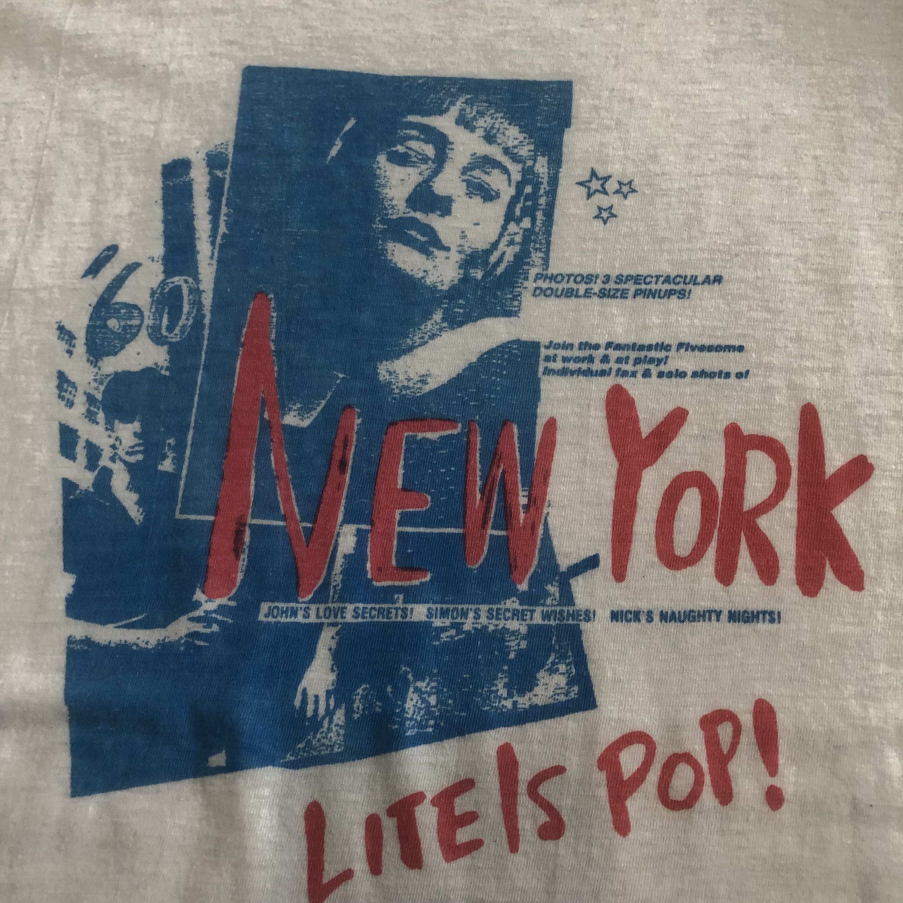 Band Tees × Vintage Vintage 80's New York Lite Is Pop Shirt Punk Rock Clash Size US M / EU 48-50 / 2 - 3 Thumbnail
