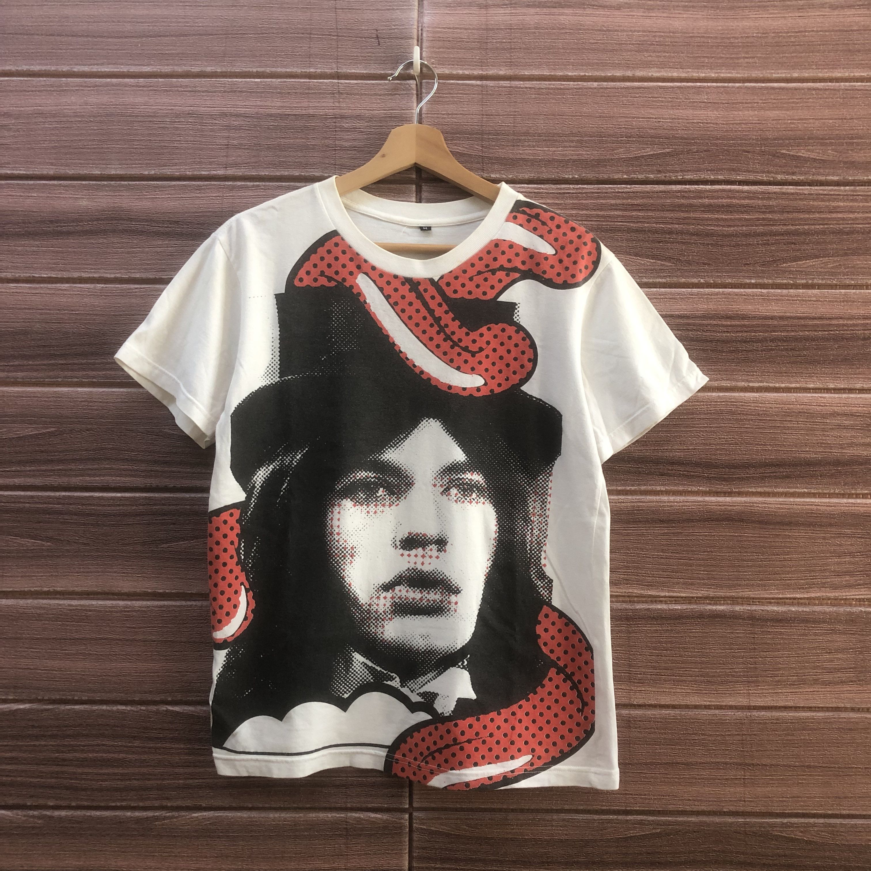 Band Tees × The Rolling Stones × Vintage Vintage Mick Jagger All Over Print Shirt Rare The Stones Size US S / EU 44-46 / 1 - 1 Thumbnail