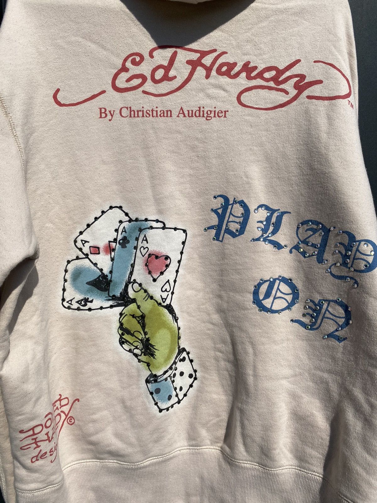 Ed Hardy Ed hardy distressed poker cards playing zip hoodie Size US XL / EU 56 / 4 - 3 Thumbnail