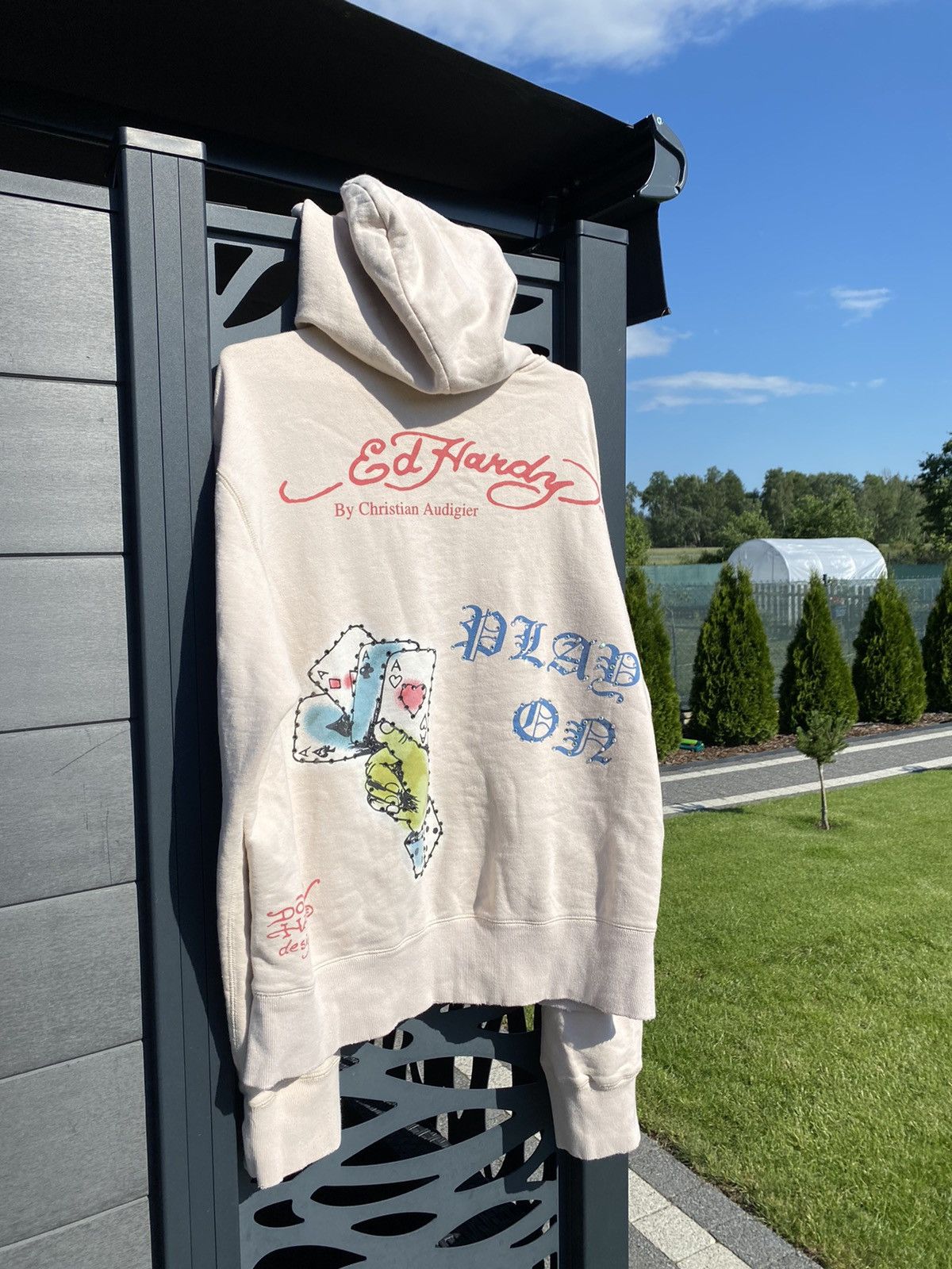 Ed Hardy Ed hardy distressed poker cards playing zip hoodie Size US XL / EU 56 / 4 - 1 Thumbnail