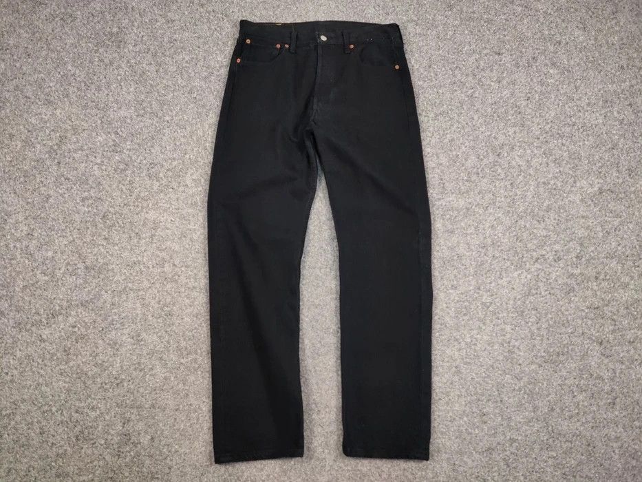 Levi's Vintage 90's Levi's 501 Black Classic Denim 100% Jeans Size US 34 / EU 50 - 5 Thumbnail