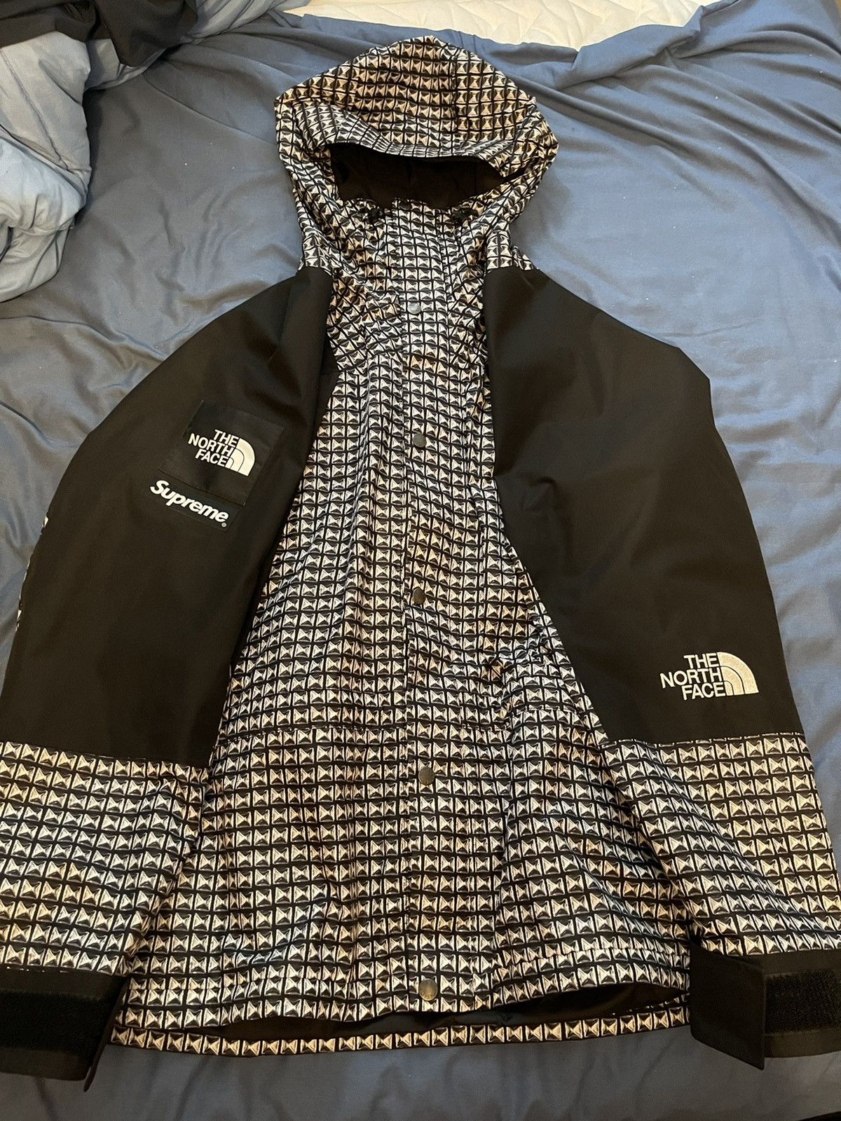 Supreme Supreme The North Face Studded Mountain Light Jacket Black Grailed