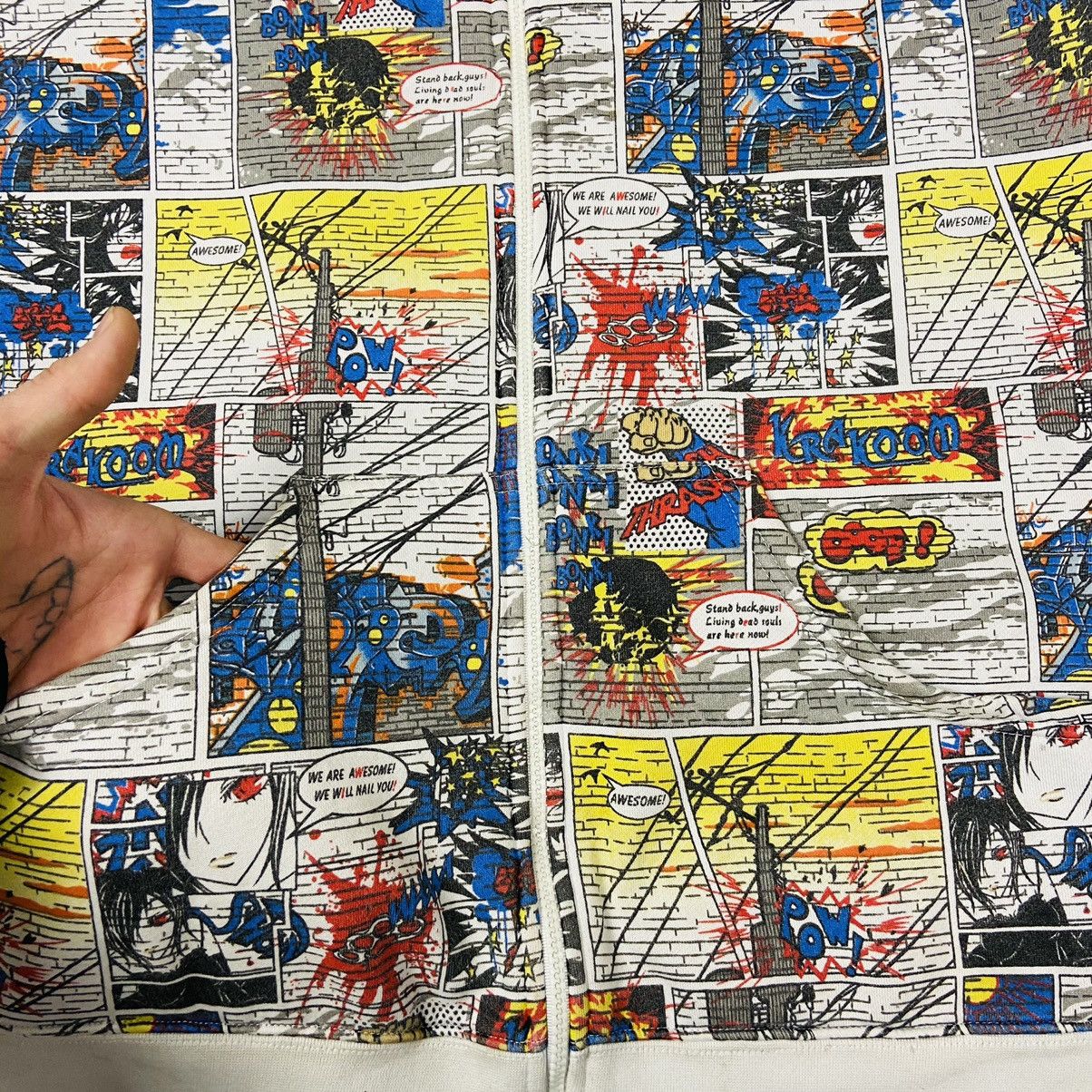 Japanese Brand × Vintage LIVING DEAD SOULS VAMP COMICS DISTRESSED Y2K HOODIE № 1123 Size US L / EU 52-54 / 3 - 6 Thumbnail