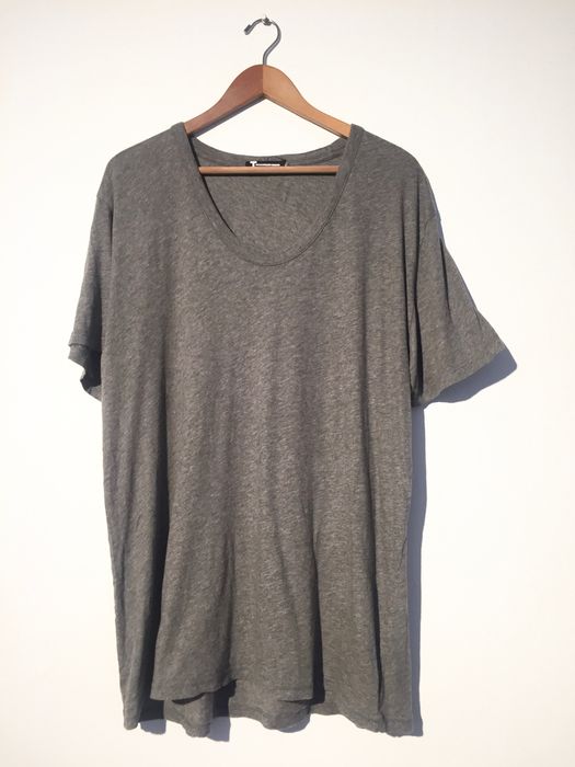 T by Alexander Wang Grey Cotton Scoop Neck T-Shirt Size US M / EU 48-50 / 2 - 1 Preview