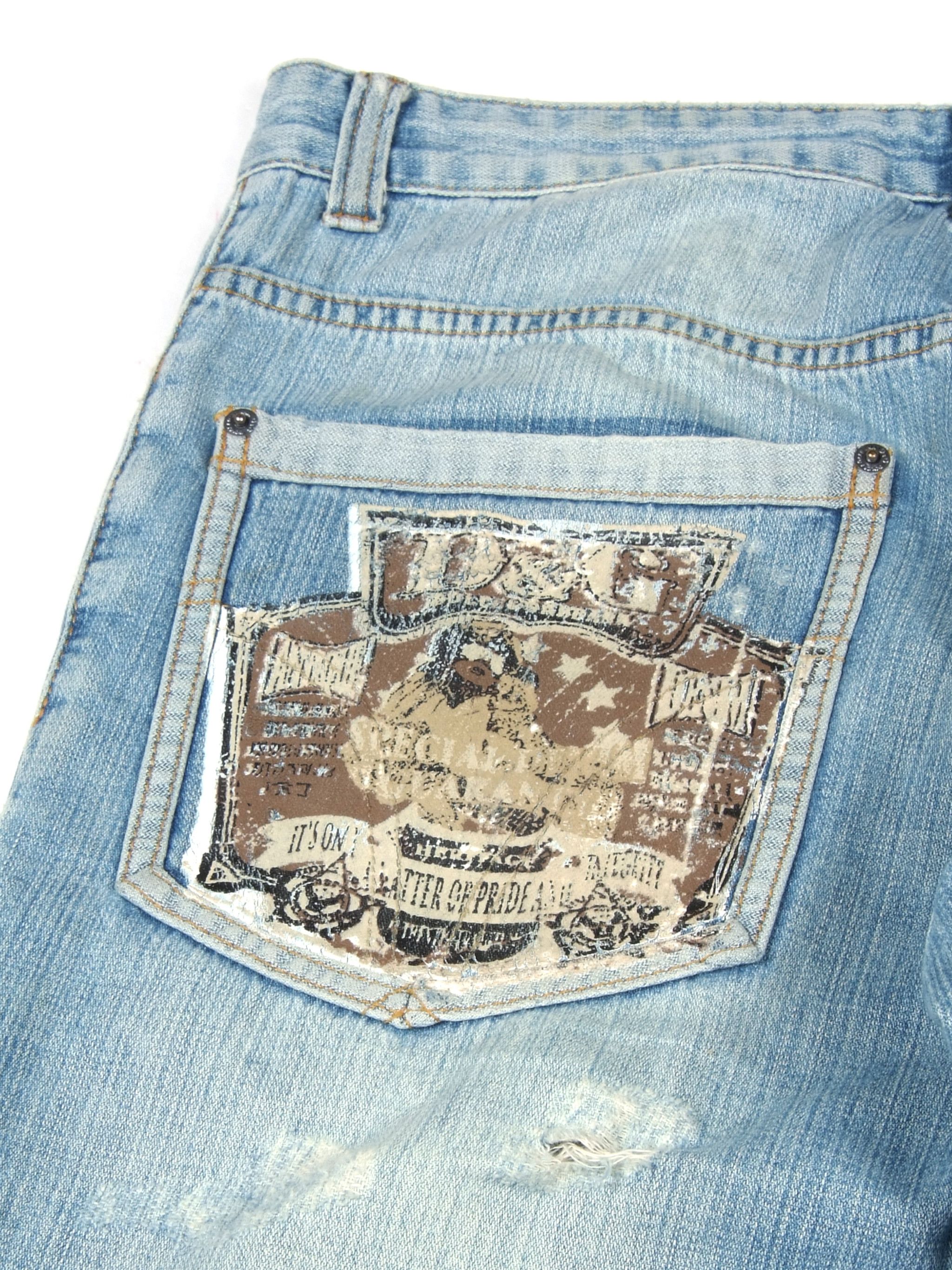 Dolce & Gabbana × Vintage Vintage y2k Dolce & Gabbana Distressed Denim Jeans (33) Size US 33 - 7 Thumbnail