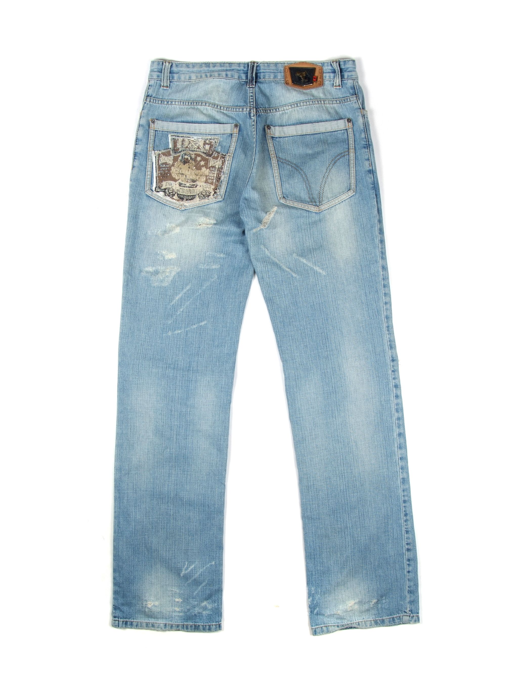 Dolce & Gabbana × Vintage Vintage y2k Dolce & Gabbana Distressed Denim Jeans (33) Size US 33 - 2 Thumbnail