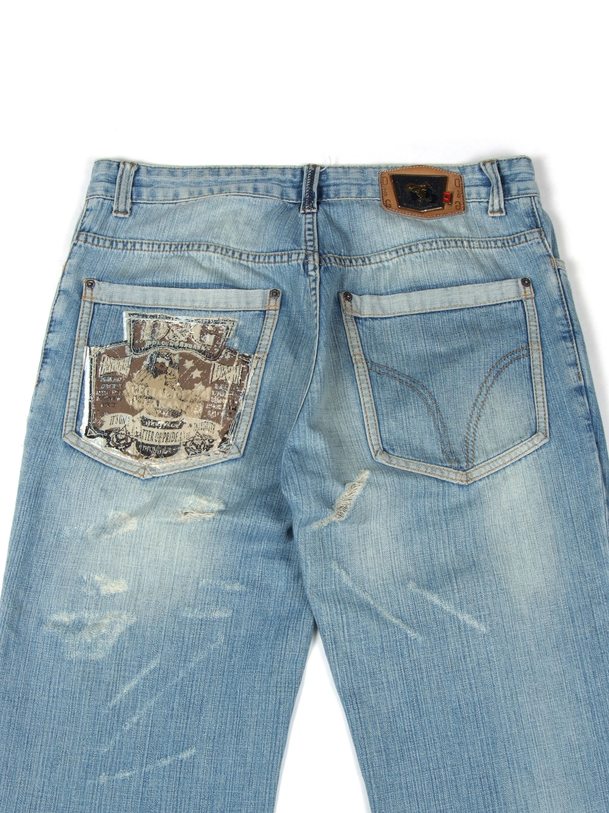 Dolce & Gabbana × Vintage Vintage y2k Dolce & Gabbana Distressed Denim Jeans (33) Size US 33 - 5 Thumbnail