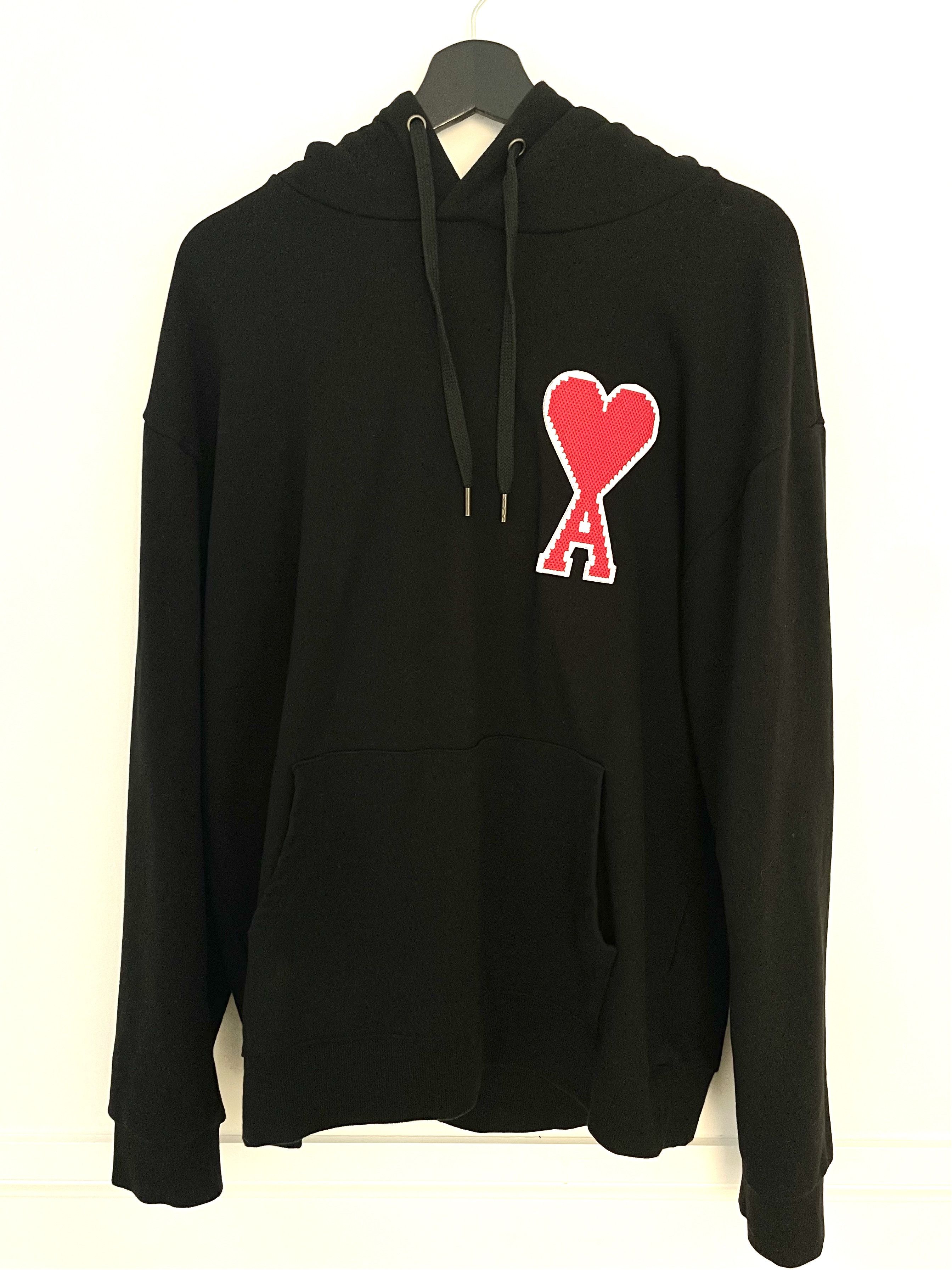 ★AMI PARIS★Ami Alexandre Mattiussi Hoodie★ Black 'Ami Alexandre Mattiussi' Hoodie by AMI Paris on Sale