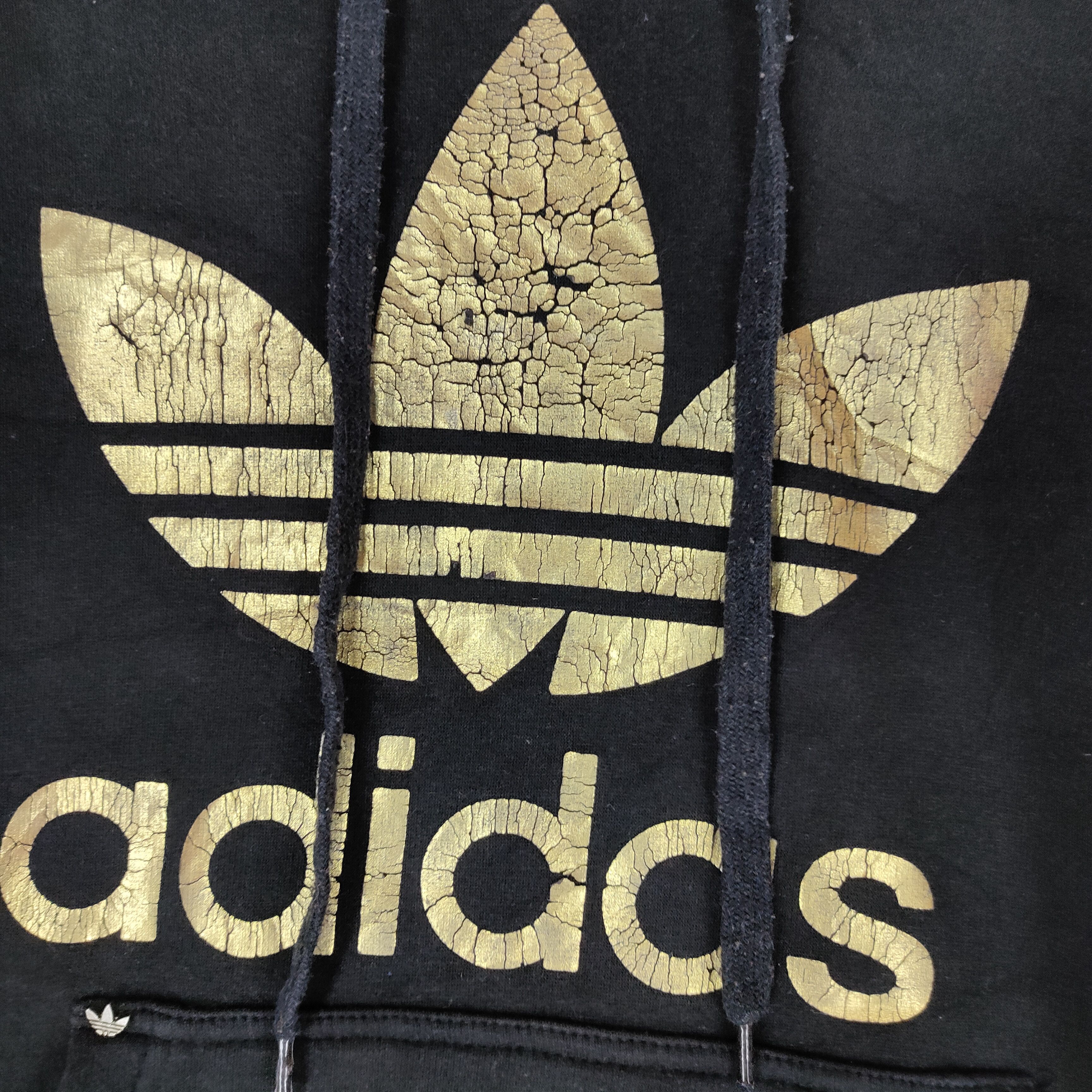 Adidas ADIDAS Vintage Golden Big Logo Streetwear Hoodie Sweatshirt Size US M / EU 48-50 / 2 - 2 Thumbnail