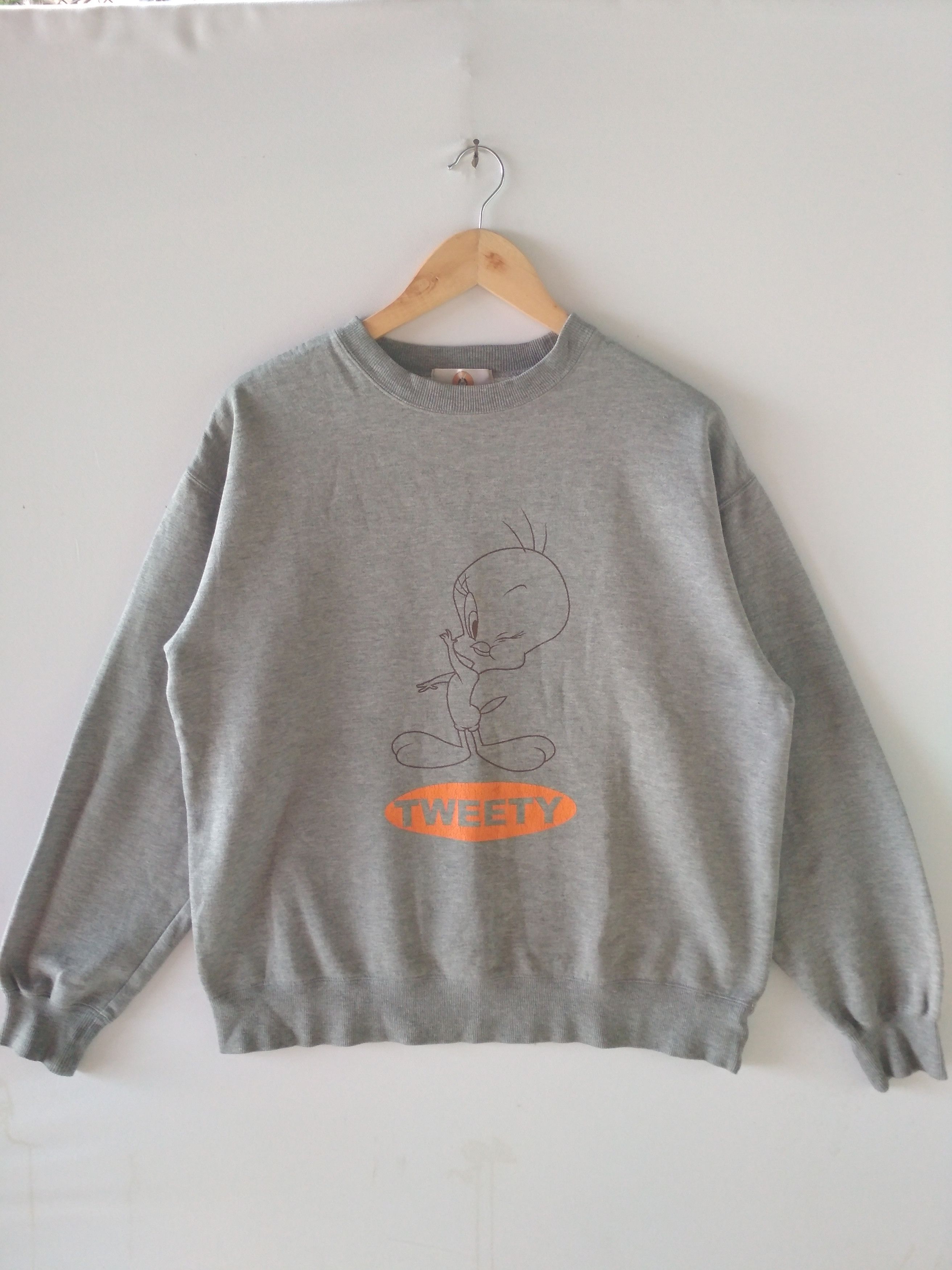 Vintage × Warner Bros LOONEY TUNES TWEETY VINTAGE 90s Cartoon SWEATSHIRT Size US L / EU 52-54 / 3 - 1 Thumbnail