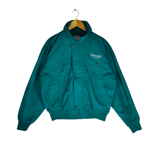 image of Spalding Satin Bomber Embroidery Logo Hidden Hoodie, Men's (Size Large)