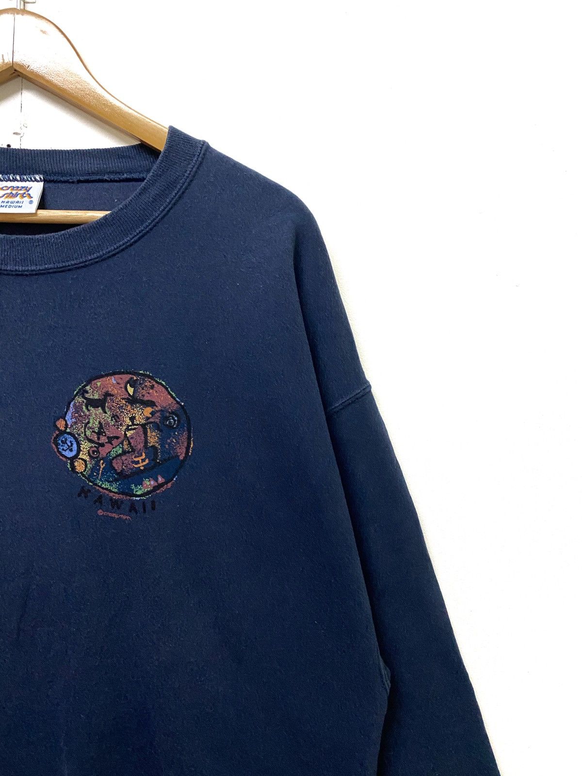 VINTAGE SURFSTYLE CRAZYSHIRT HAWAII MEDIUM PULLOVER NAVY
